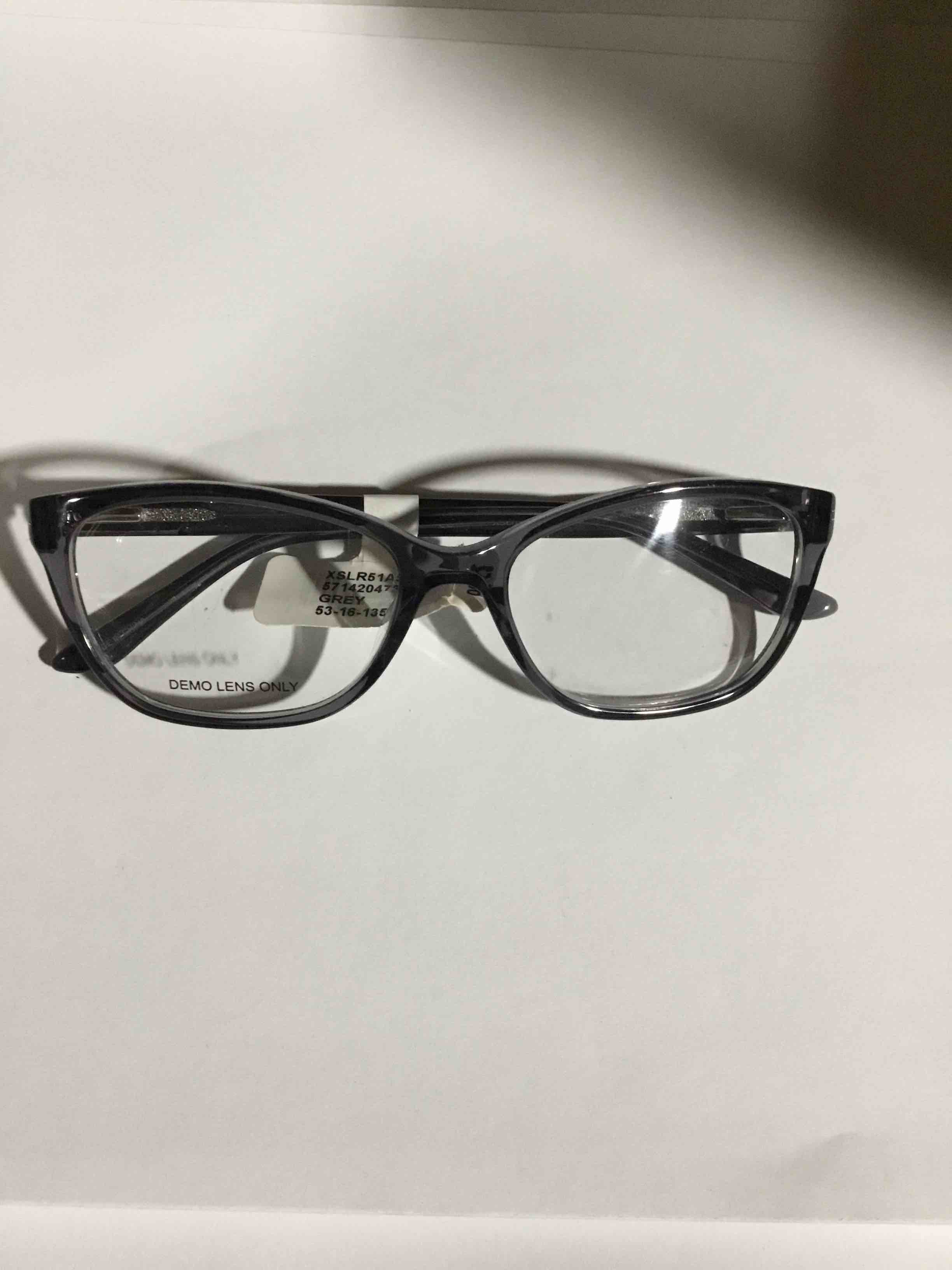 Condition photo showing New/Like New for Walmart Women's XSLR51AS-C1 Square Prescription Eyeglasses with Case, Gray