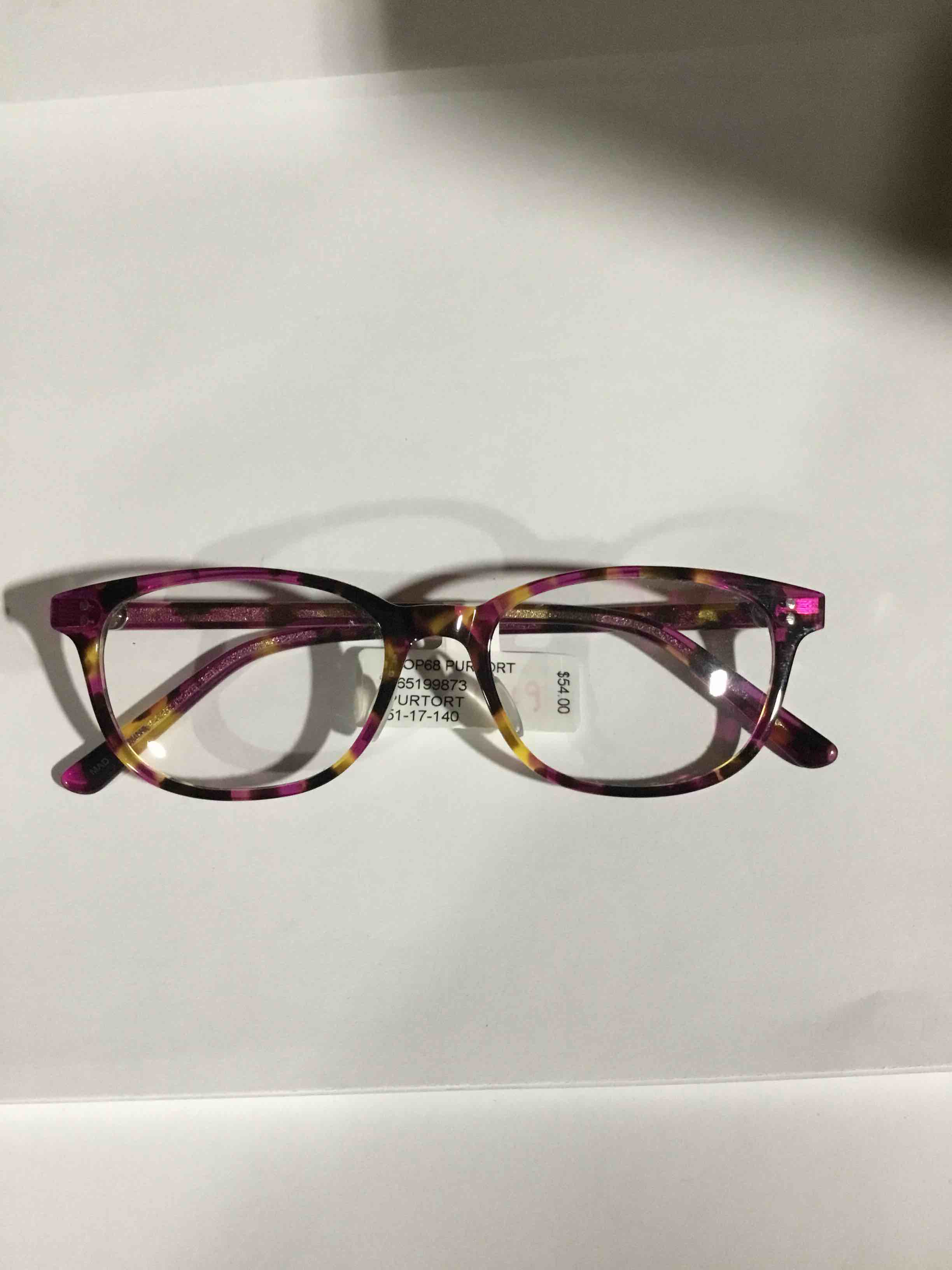 Condition photo showing New/Like New for Wop68 Women’s Eyeglasses Frame Prescription Purple/tortoise 51-17-140