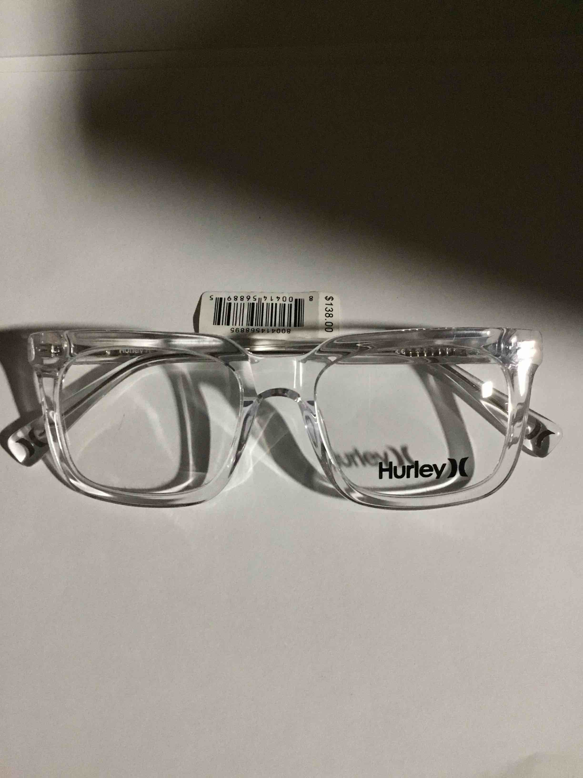 Condition photo showing New/Like New for Hurley Men's HMO133 Prescription Eyeglasses with Case, Crystal