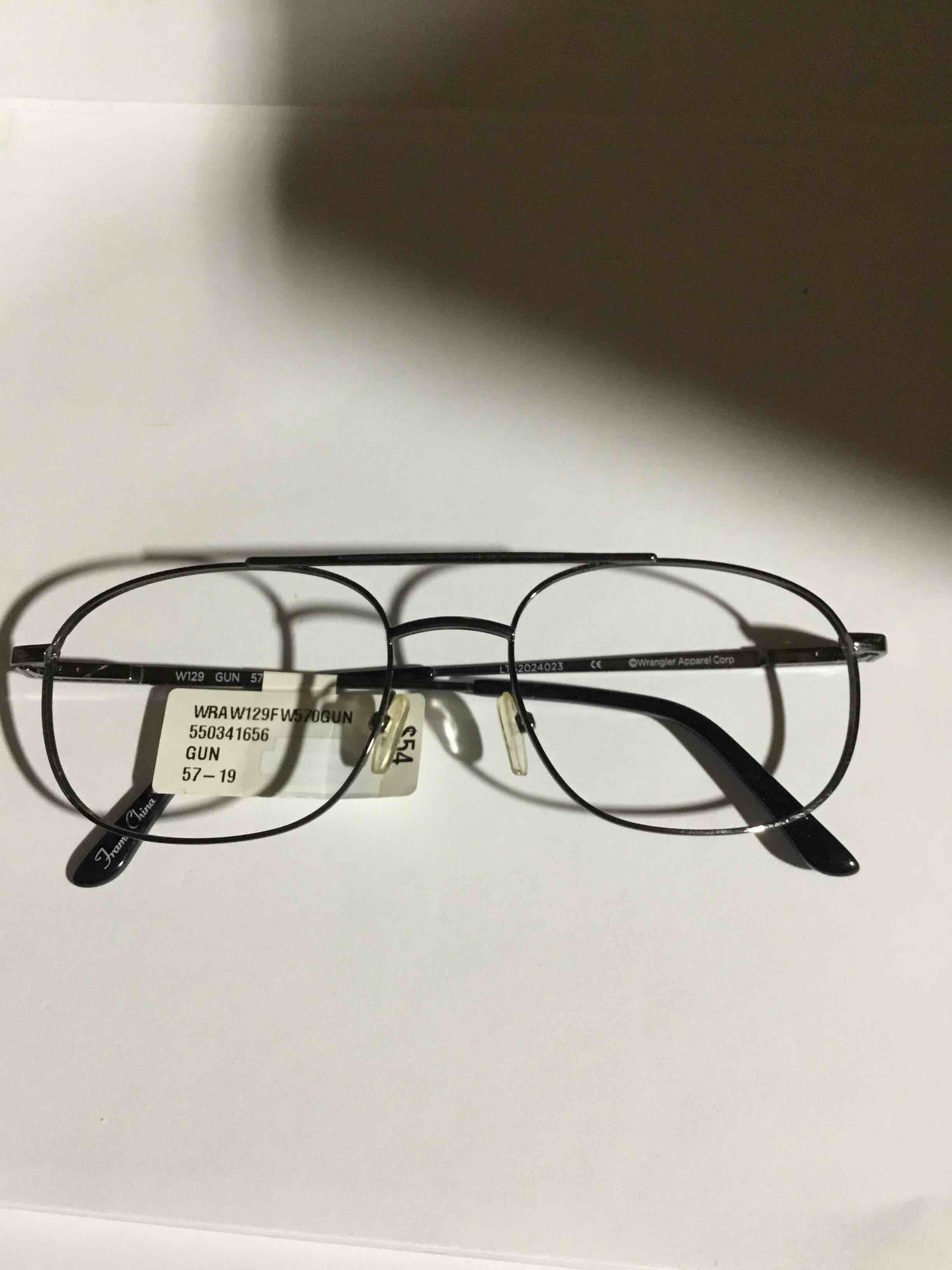 Condition photo showing New/Like New for Wrangler Mens Prescription Glasses, W129 Gunmetal