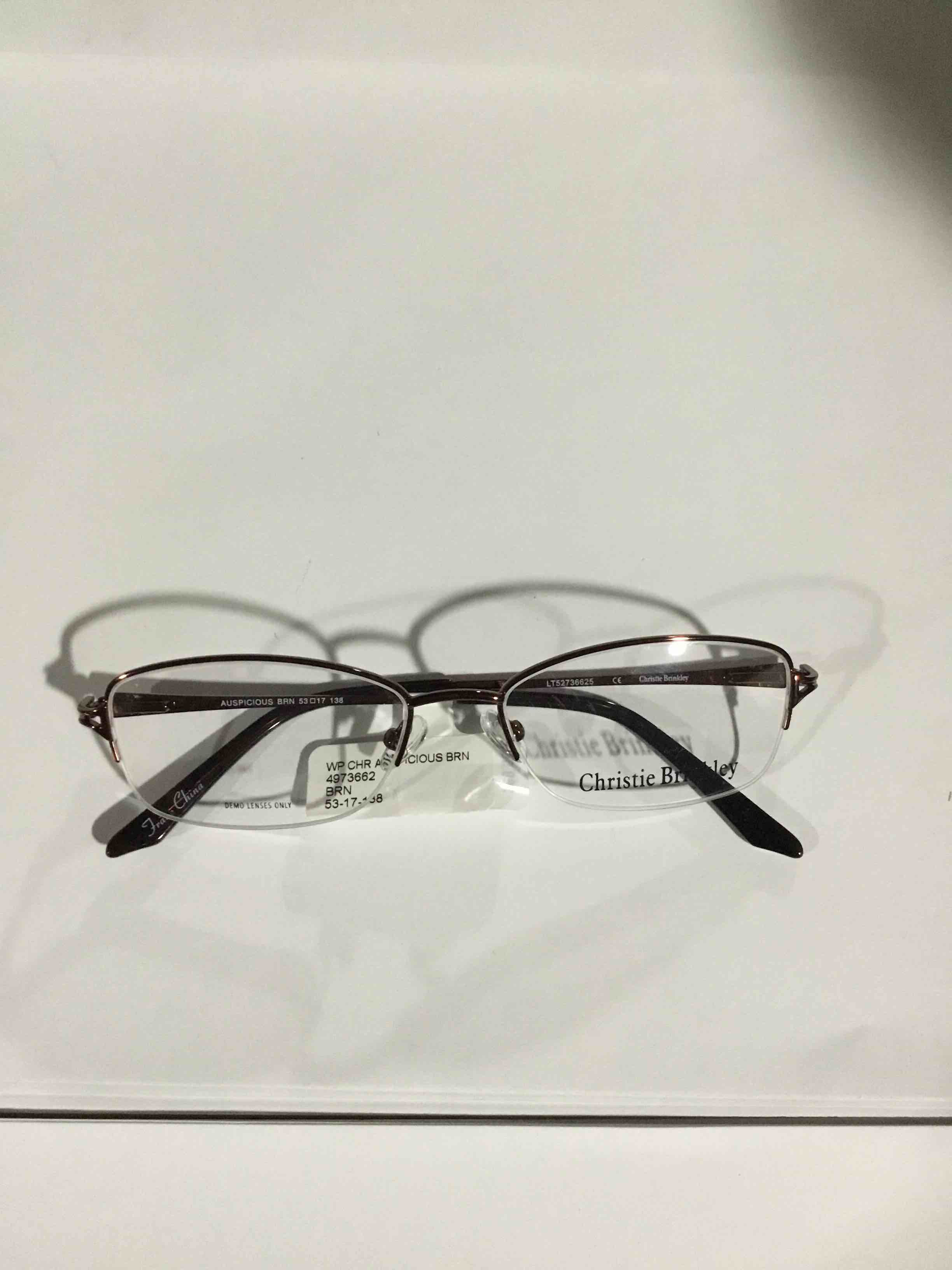 Condition photo showing New/Like New for Christie Brinkley Womens Prescription Glasses, Auspicious Brown