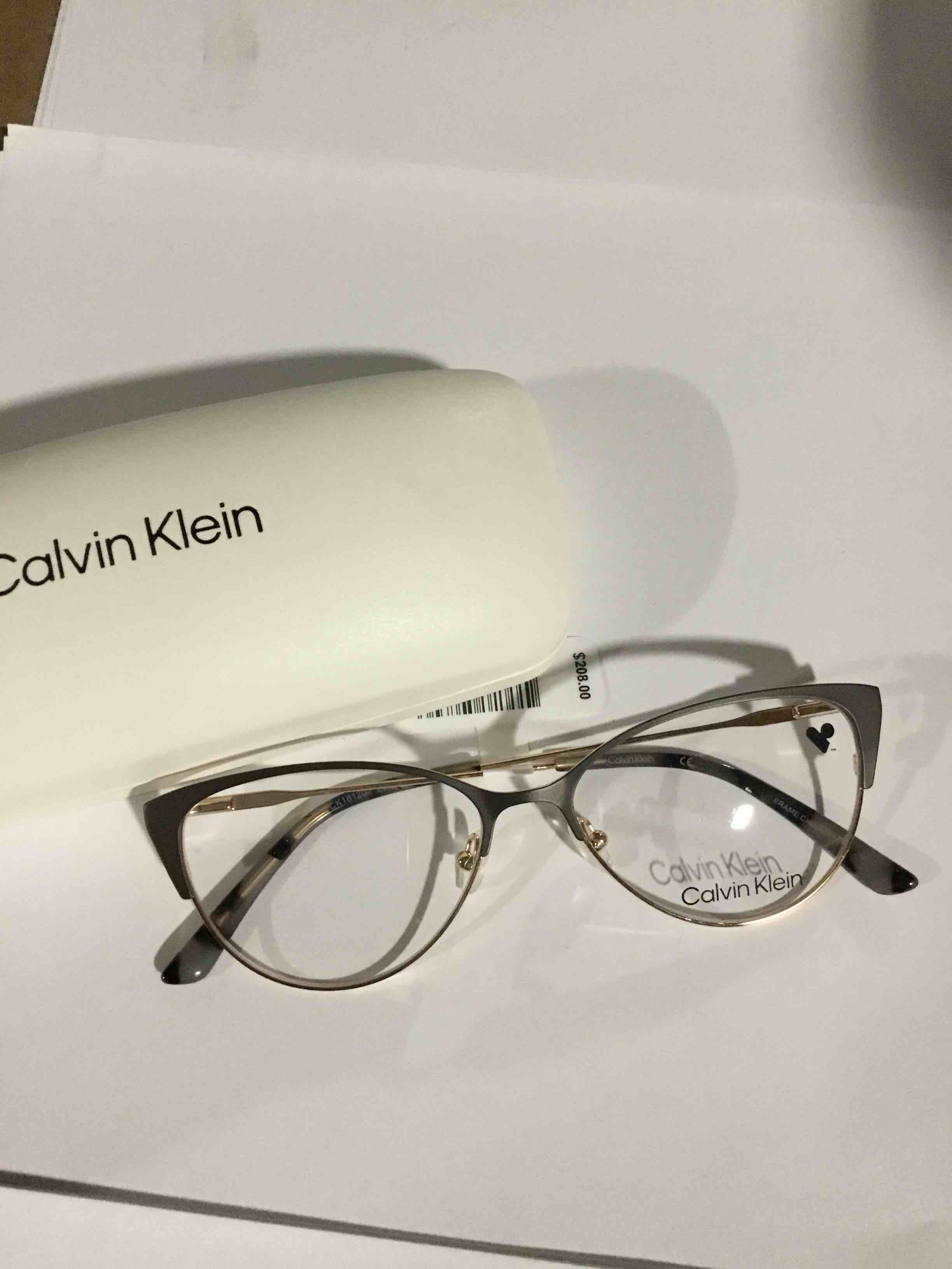 Condition photo showing New/Like New for Calvin Klein Women's CK18120G Prescription Eyeglasses with Case, Dark Brown