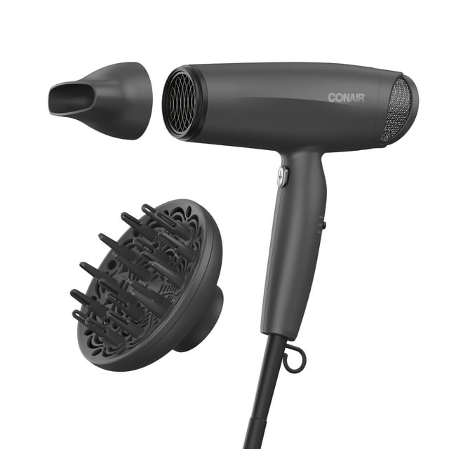 Conair Radiance Boost Hair Dryer  Nano-Quartz Technology  Includes Diffuser and Concentrator