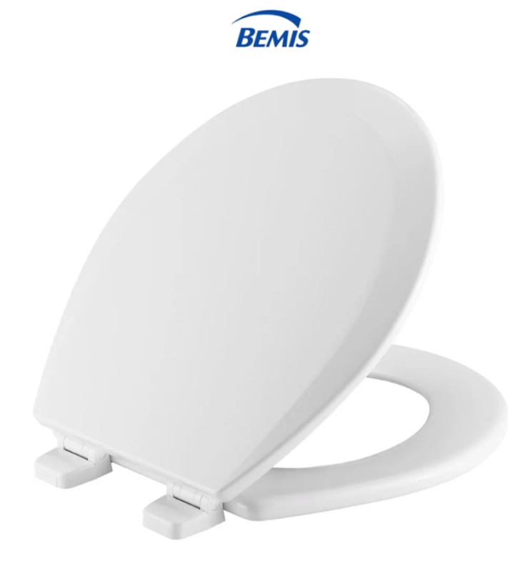 Mayfair Marion™ Lift-Off Slow Close Round Enameled Wood Toilet Seat in White Never Loosens