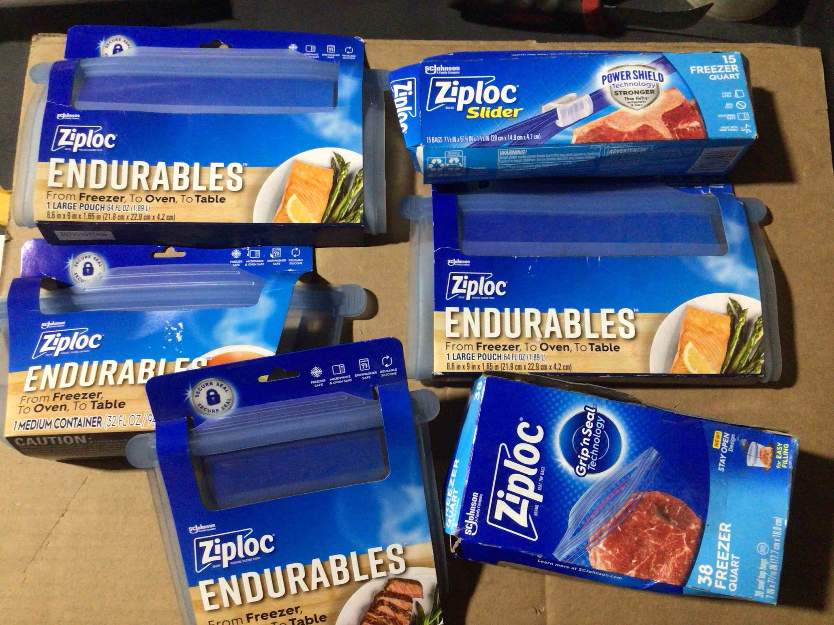 Pack of 6 Assortment Ziploc bag 