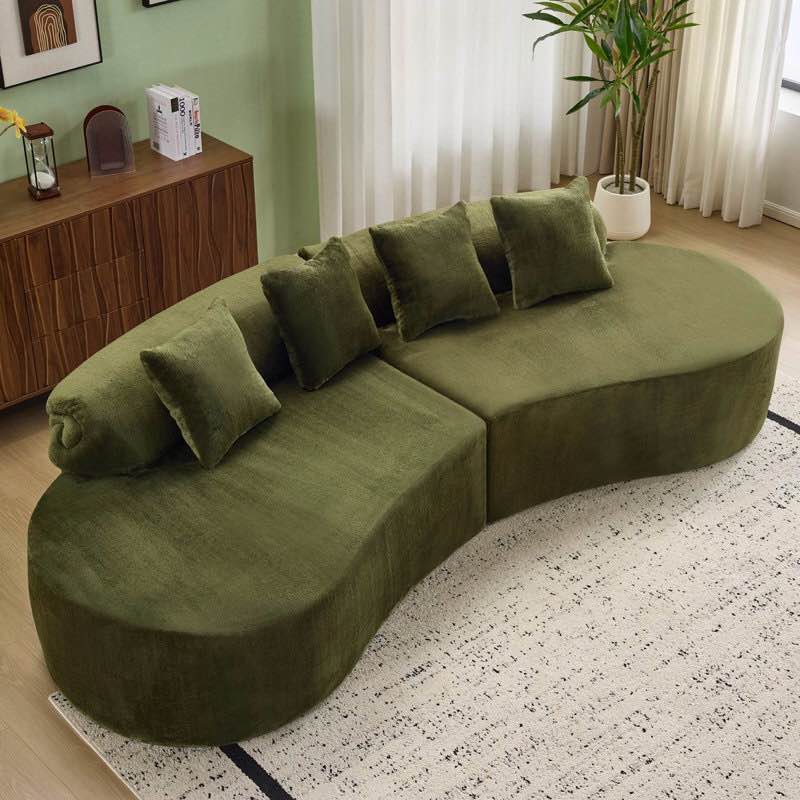 Modern Curved FlannelSofa Versant 4620388893