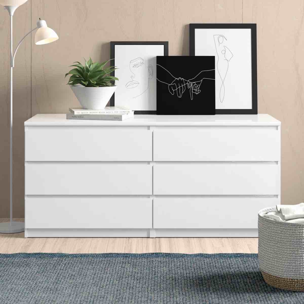 Jada 6 Drawer 60.5" W Double Dresser