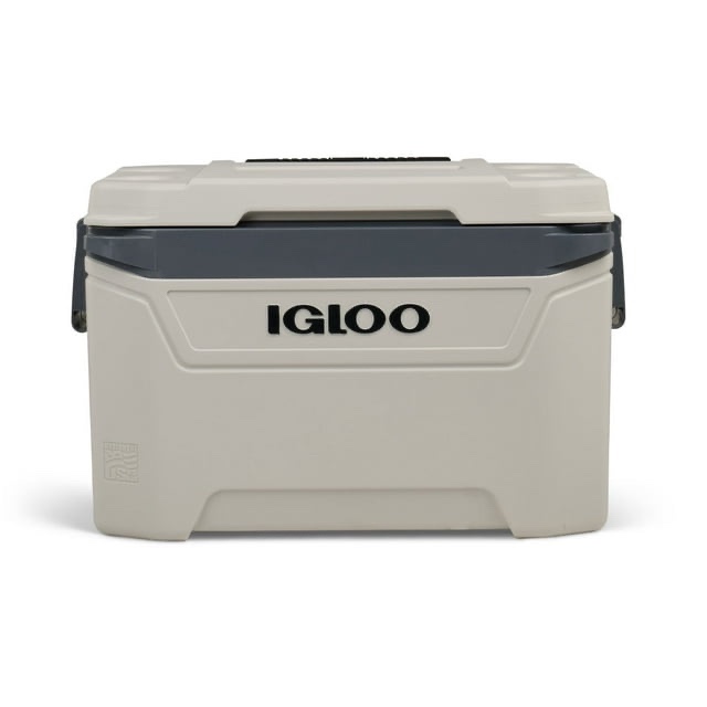 Igloo Bone White and Gray 60-Quart Sunset Roller Cooler
