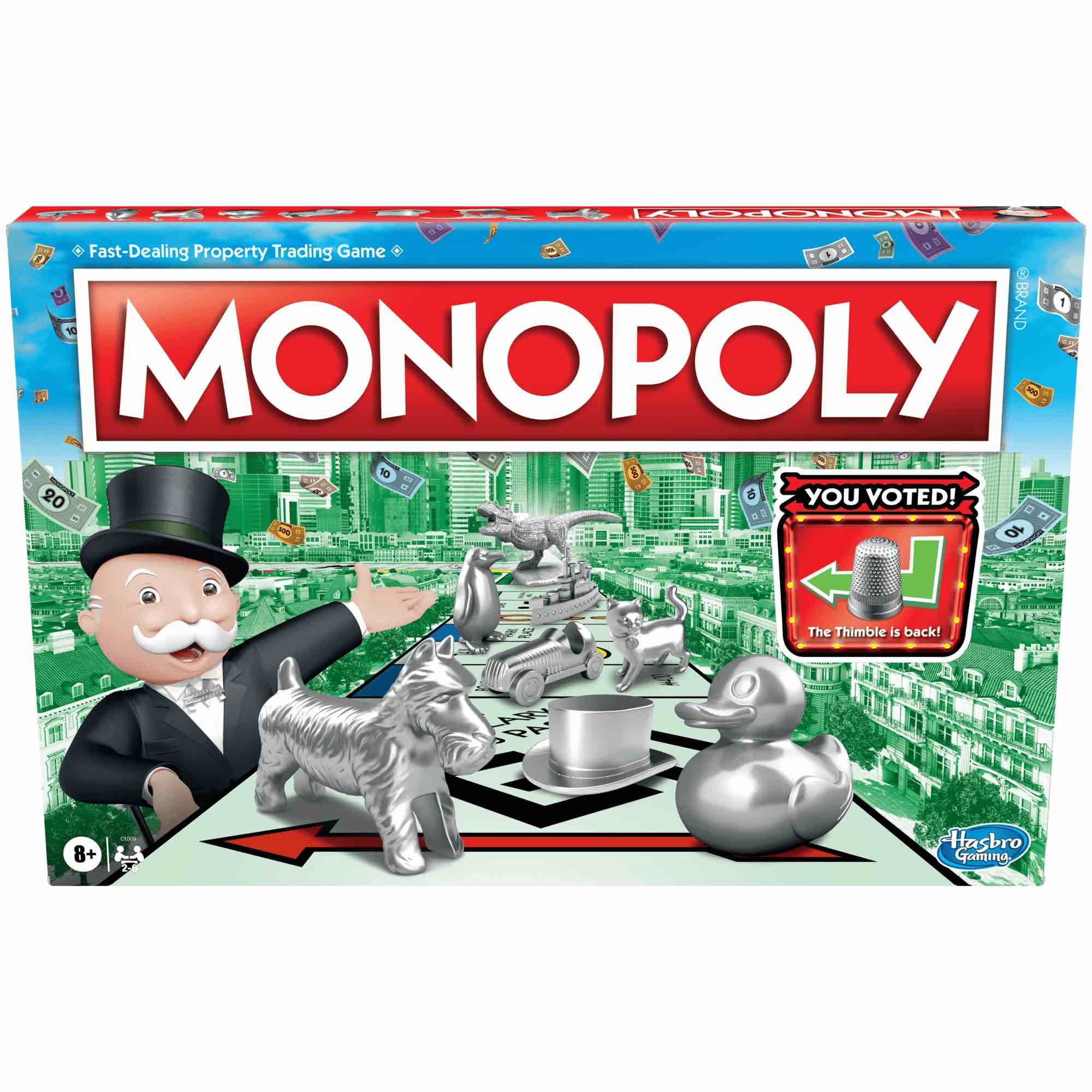 Monopoly Board Game  2-6 Players  8 Tokens  Back to School  Family Games  Ages 8+
