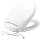 bemis radiance heated night light toilet seat, slow close adjustable fit long lasting plastic seat, 