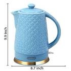 ceramic electric kettle, 1.5l/1200w boil water quickly and easily with boil-dry protection auto shut