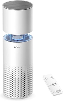 afloia humidifier for bedroom large room - mist free evaporative 2 in 1 humidifier and air purifier 