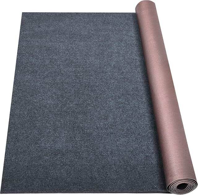 grefinity marine carpet,5 ft x 25 ft black indoor outdoor carpet 0.2" thick with water-proof tpe bac