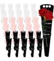 geelin 30 pack mothers day flower bouquet bags box single rose paper sleeves floral arrangements wra