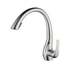 beelee bl1749n 14" professional single lever brushed nickel pull out sprayer kitchen faucets, commer