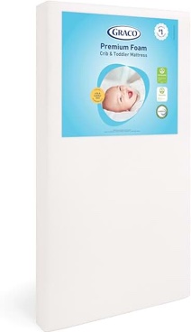 graco premium crib mattress & protector value bundle (1-pack) – includes greenguard gold certified c