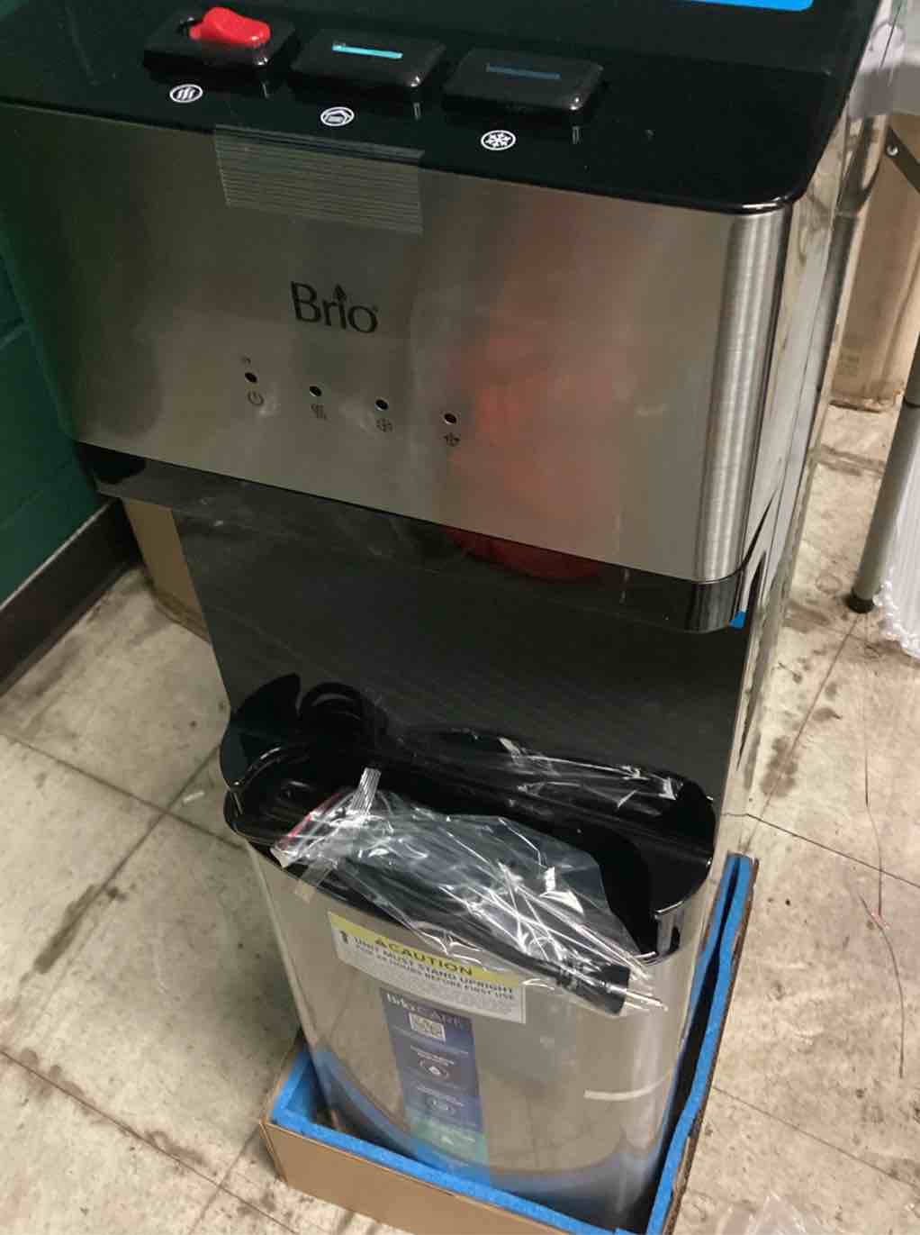 Condition photo showing Good Condition for brio 520 uv self-cleaning bottleless water cooler dispenser, ul certified | built-in 2 stage filtration (2 free replacement filters included) reduces pfas & microplastics | 3 temp (hot cold, room) silver 2 stage filteration