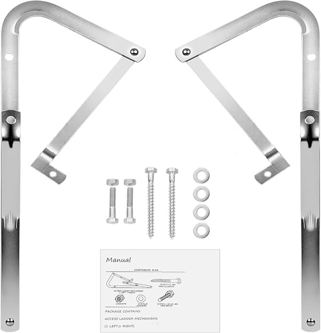 Heavy Duty 55-1 Attic Ladder Spreader Hinge Arms Compatible with Werner Models Mk 1 Thru Mk 3, A2208 A2210 A2508 A2510 W2208 W2210 W2508 W2510 WH2208, MFG 2006 and Older