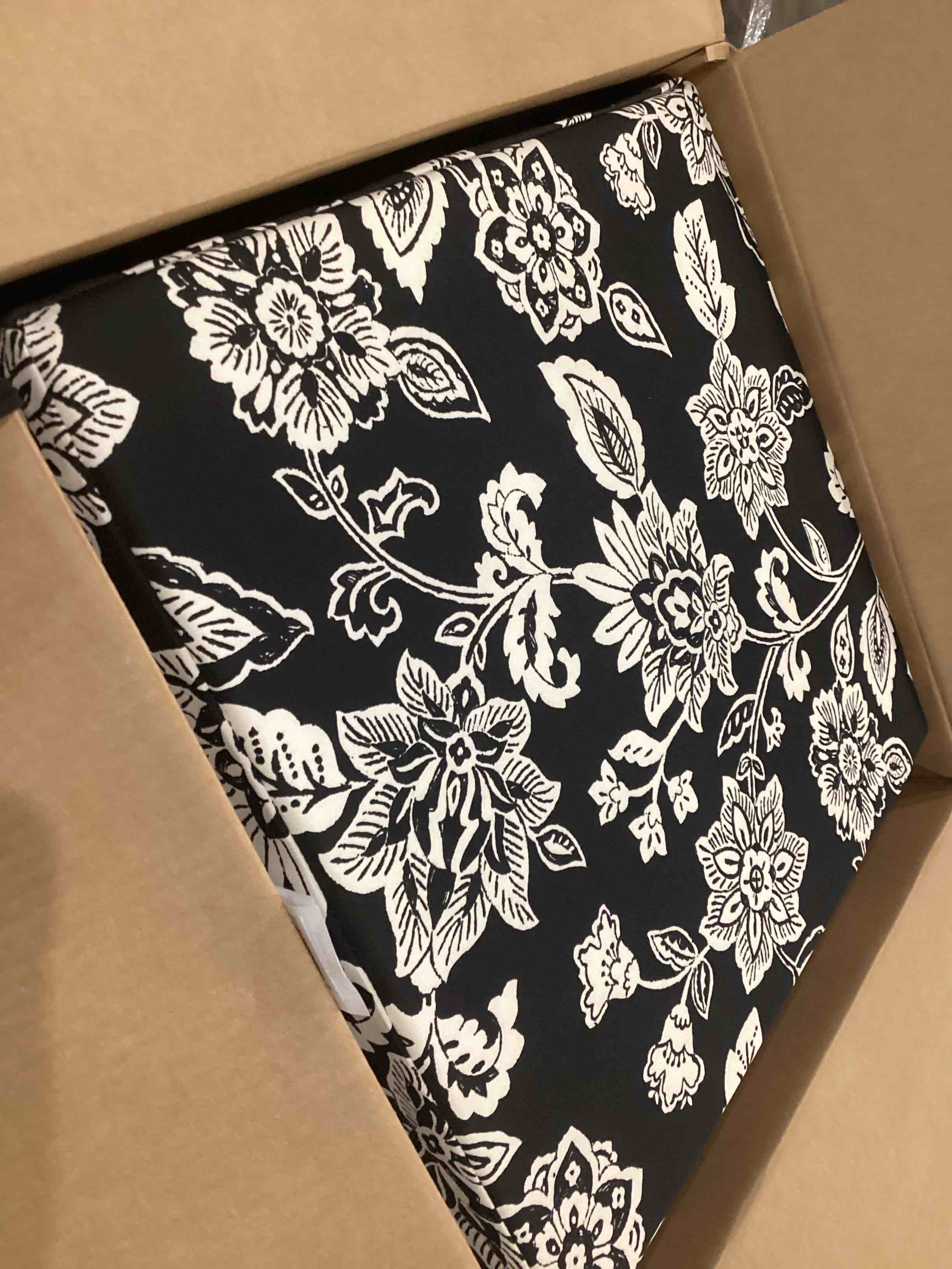 Condition photo showing Good Condition for arden outdoor deep seat cushion set, 22 in x 24 in, weather-proof, rain-proof, fade resistant patio cushion ashland black jacobean