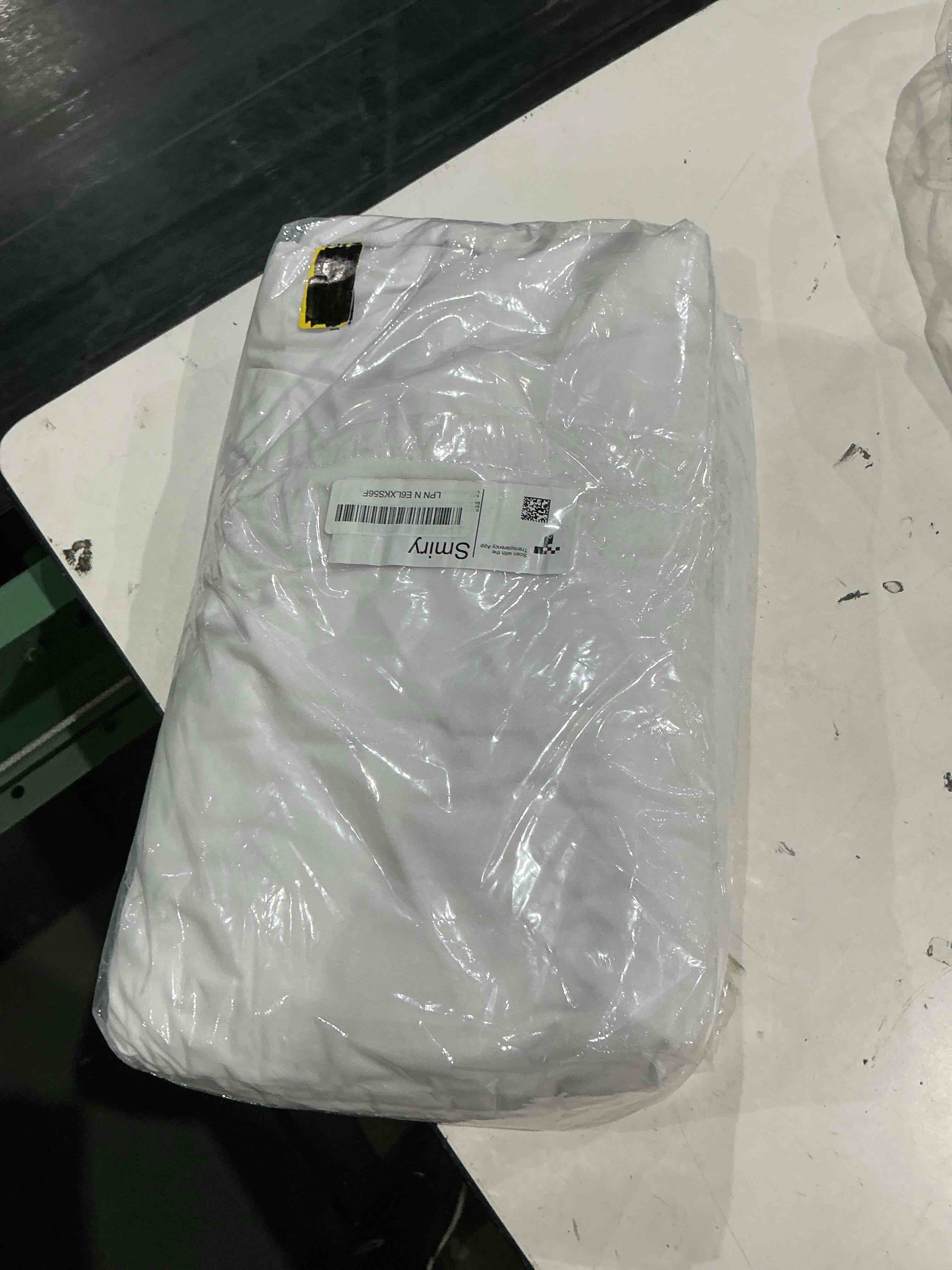 Condition photo showing Good Condition for nasitos white rectangle table skirts, 2 pack - 72 x 30 inch - stretch spandex fitted table clothes, cocktail tablecloths for party, banquet, birthday 6ft table skirt, white 2