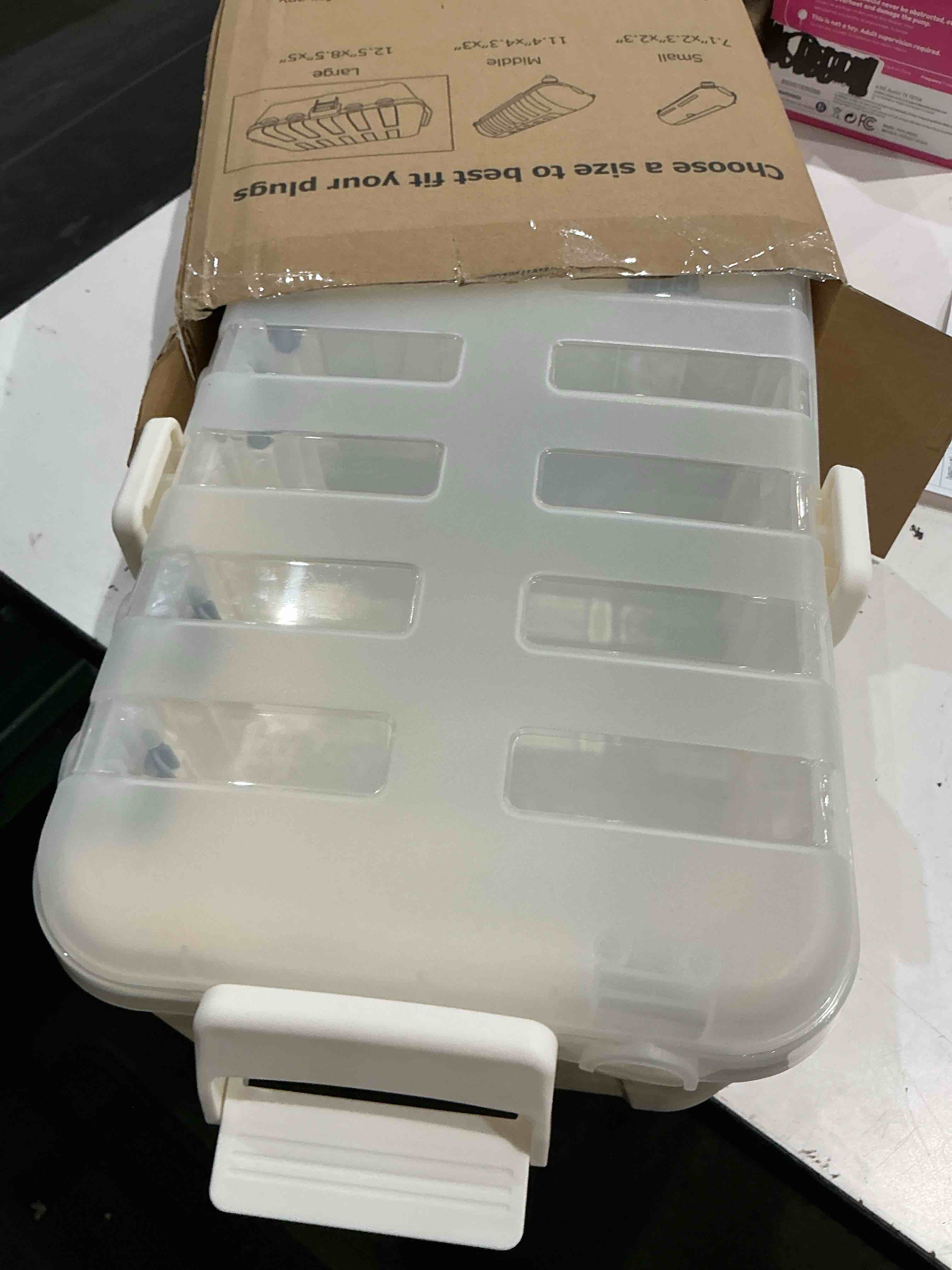 Condition photo showing Good Condition for flemoon large outdoor electrical box with transparent lid, ip54 waterproof box with clear cover, weatherproof extension cord cover for photocell light sensor timer, power strip, outlet, plug, socket transparent and grey