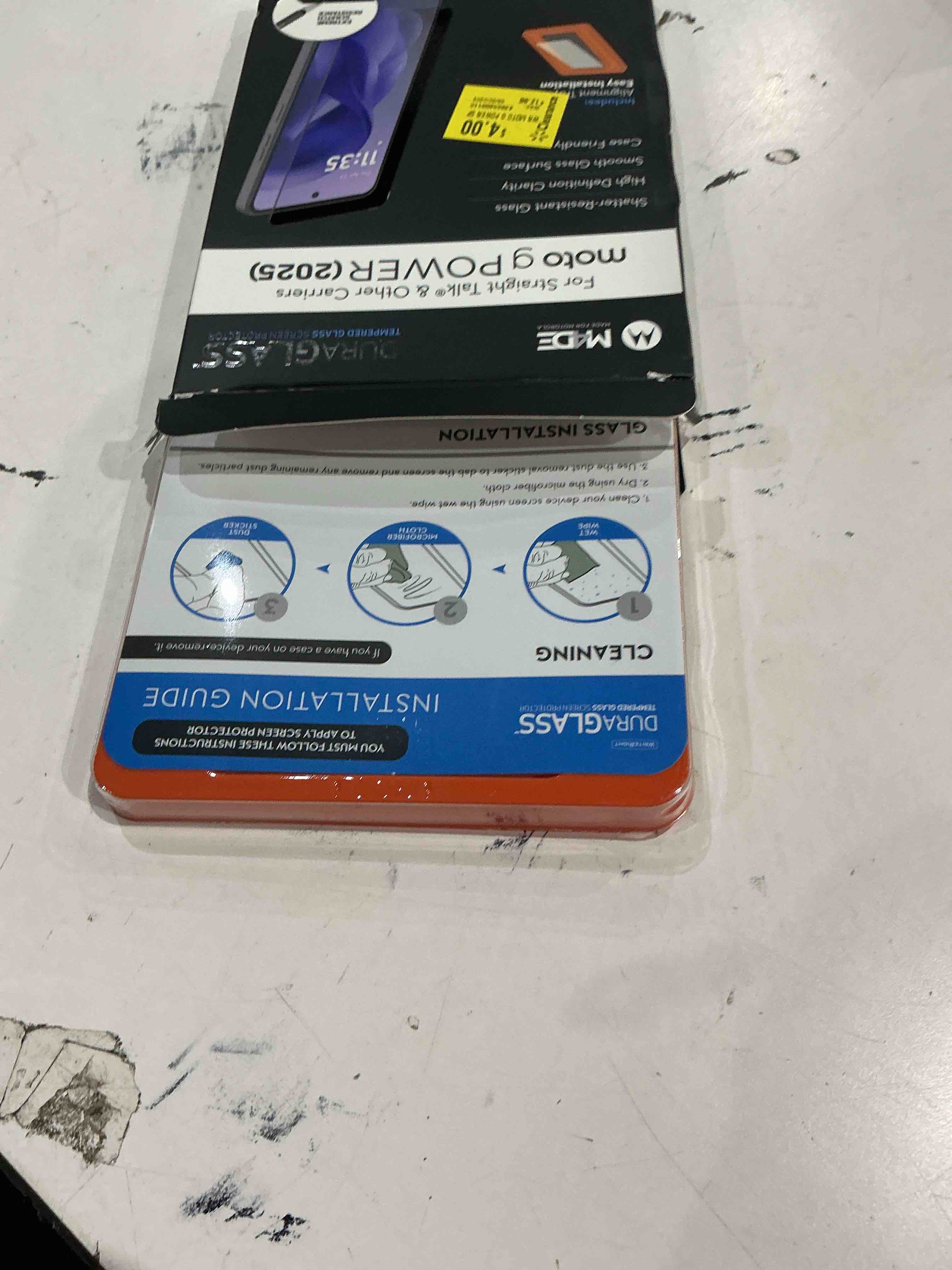 Condition photo showing Good Condition for duraglass tempered glass screen protector for straight talk & other carriers, moto g power (2025)