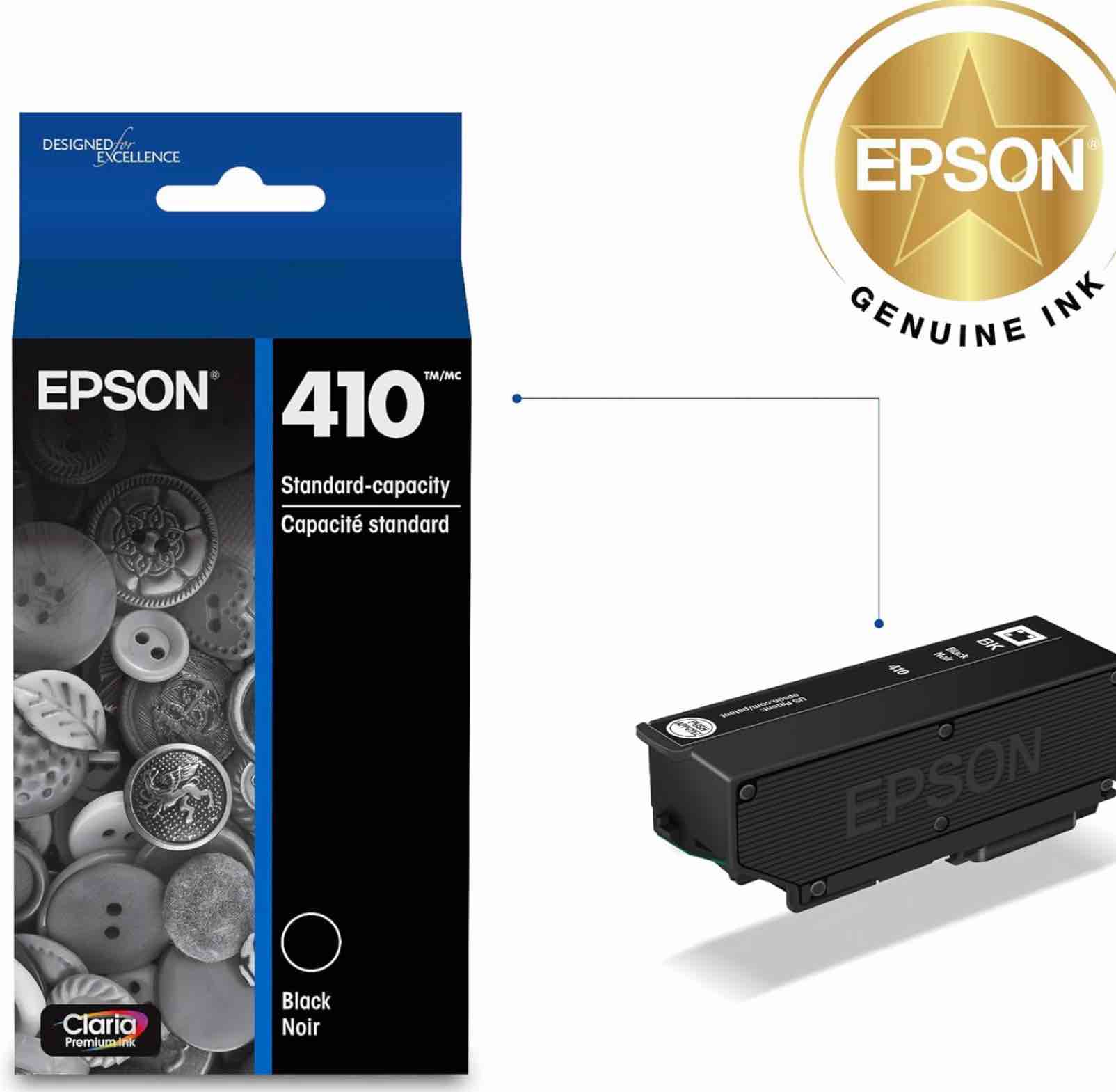 epson 410 claria premium ink standard capacity (t410020-s) works with expression xp-530, 630, 640, 7100, 830 1 count (pack of 1)