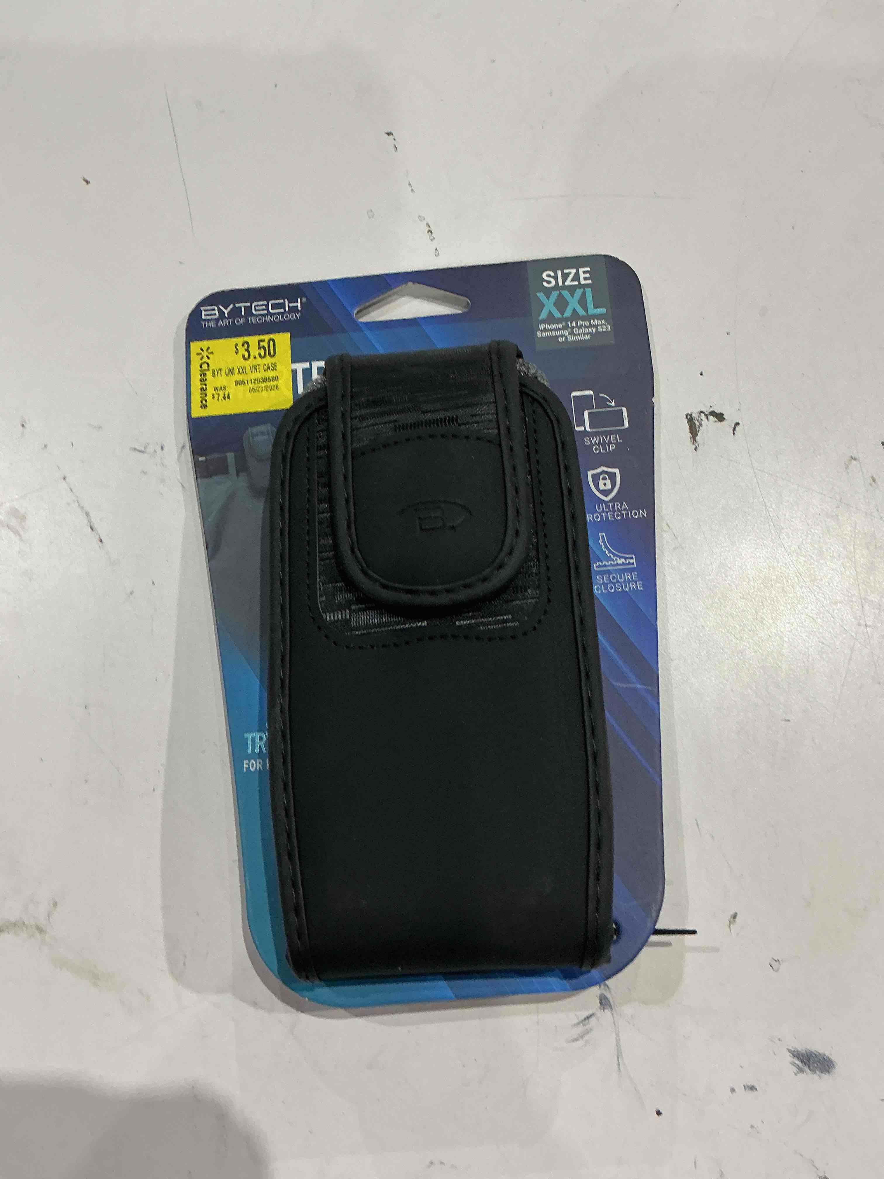 Condition photo showing Good Condition for bytech xxl vertical smartphone holster case, designed for large phones like the iphone 14 pro max or samsung galaxy s23