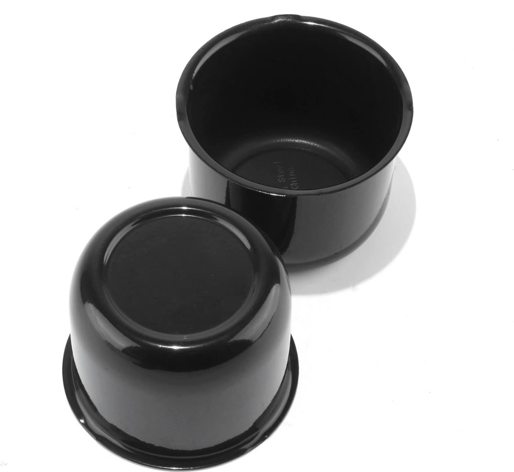 2pcs 3.11\" push through wheel center caps stainless trailer hub cap for truck suv rv wheel rim (fit 3.11\" bore 2.35\" h high gloss black) glossy black 3.11\" hub 2.35\" h