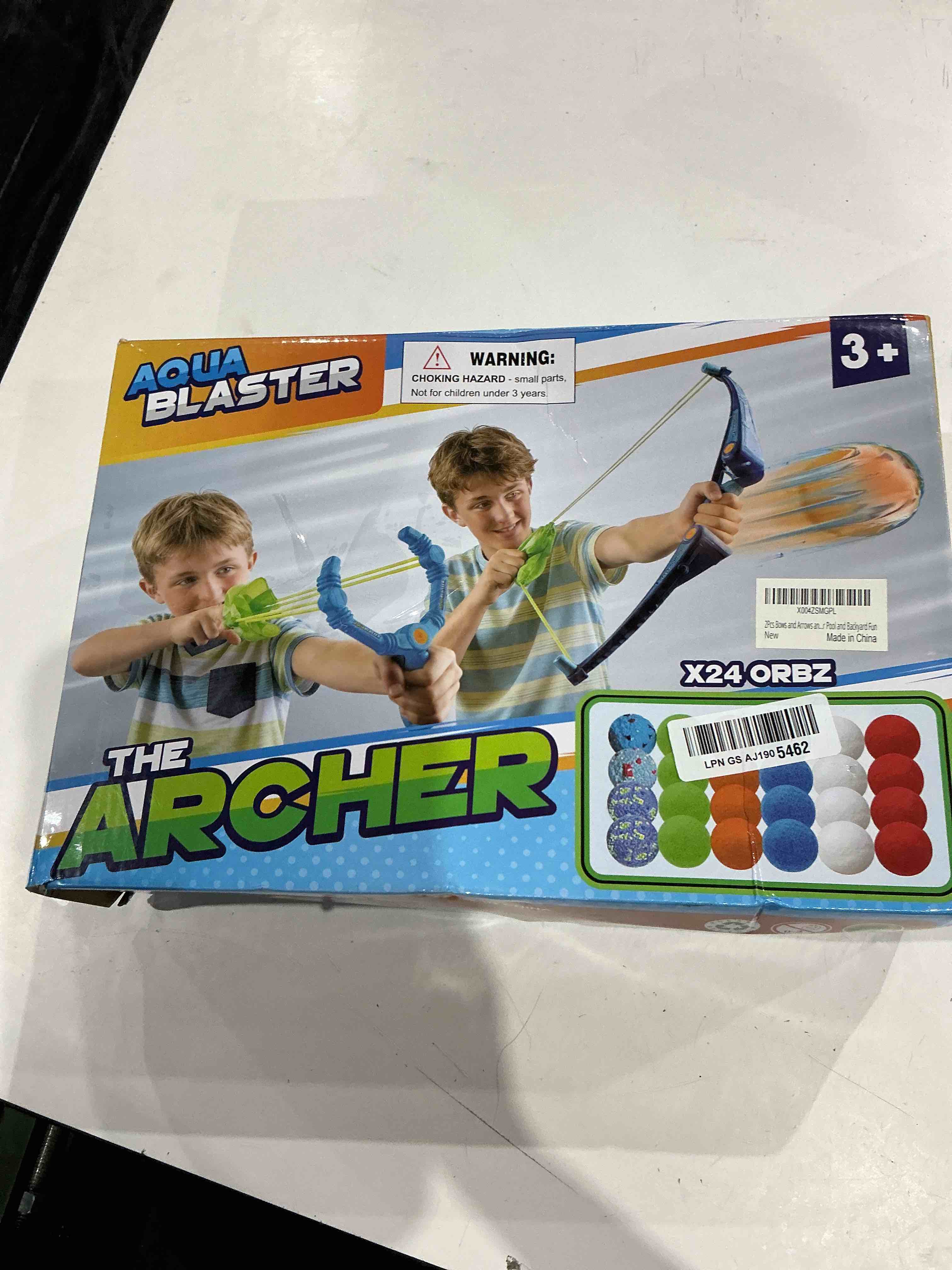 Condition photo showing As Is for 20pcs reusable water balloons + 4 flower water balloons with 2 bows and arrows sets + 2 slingshots launcher, pool beach water fight equipment for boys and girls, summer toys for kids ages 3-12