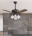 harbor breeze notus 52-in bronze led indoor downrod or flush mount ceiling fan