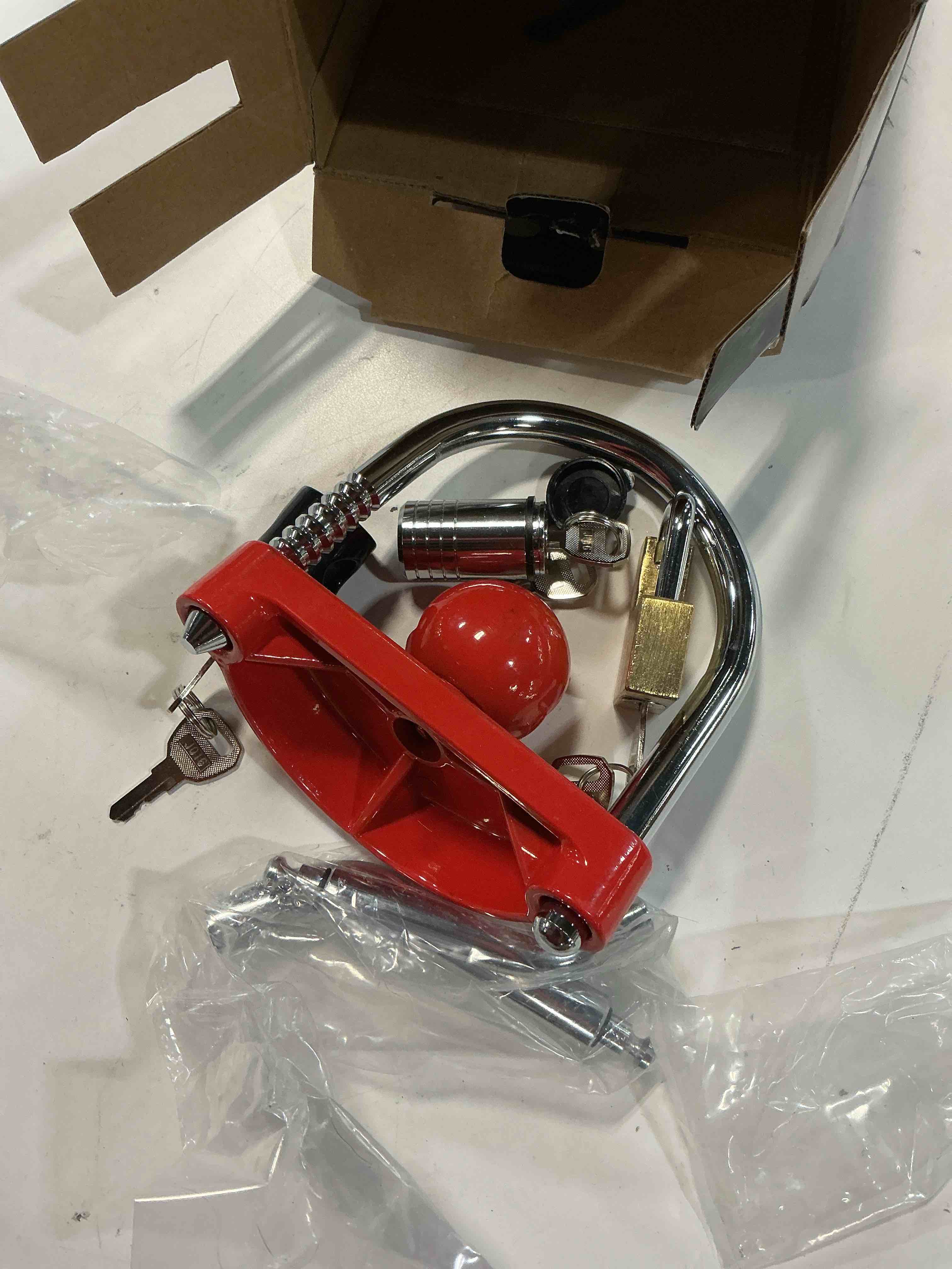 Condition photo showing As Is for brok 15921 keyed alike towing lock kit