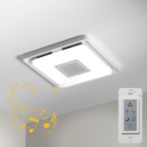 homewerks 7130-13-bt white decorative led, bluetooth bathroom exhaust fan new 