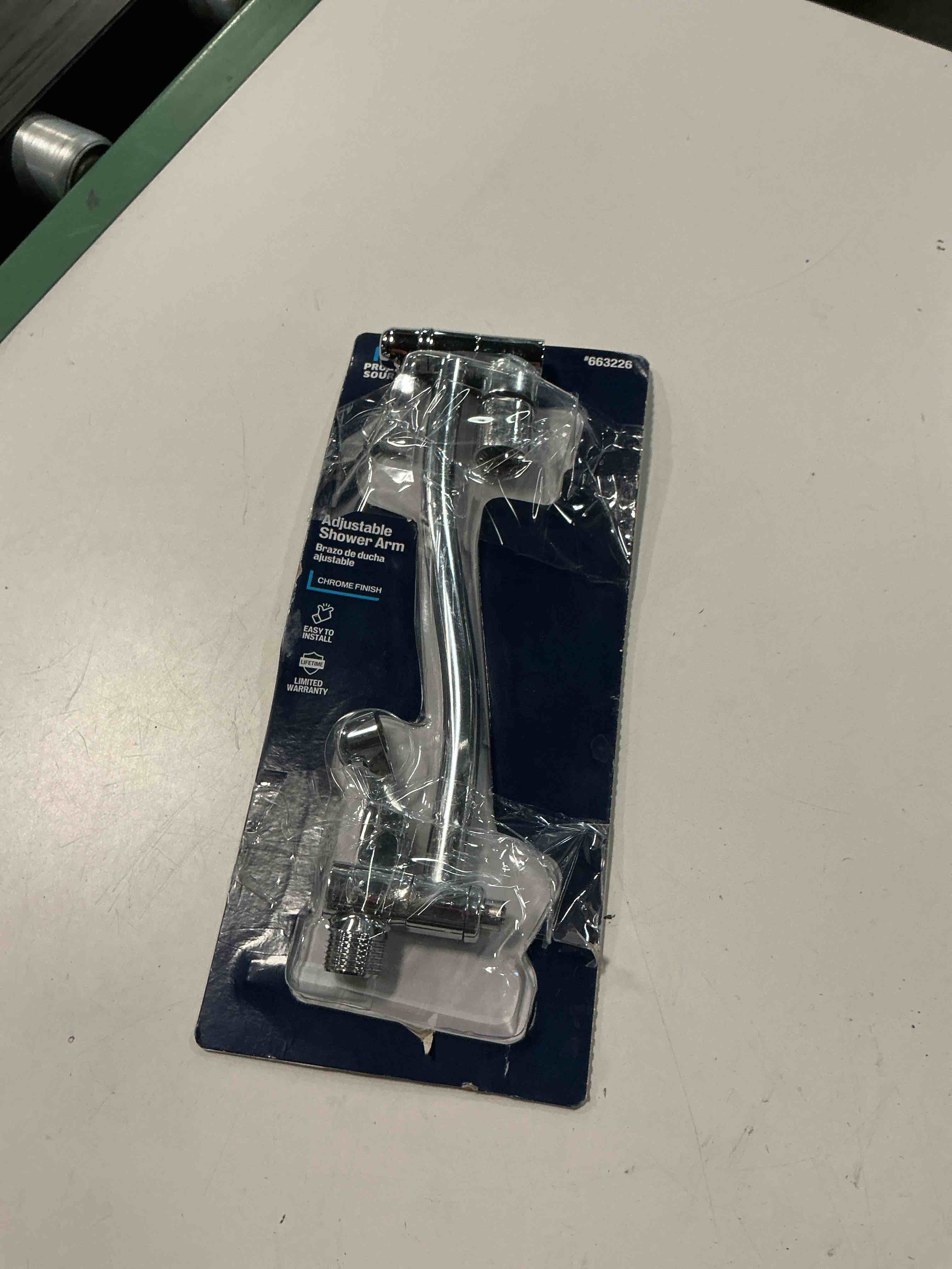 Condition photo showing As Is for aquasource 0.5-in chrome shower arm