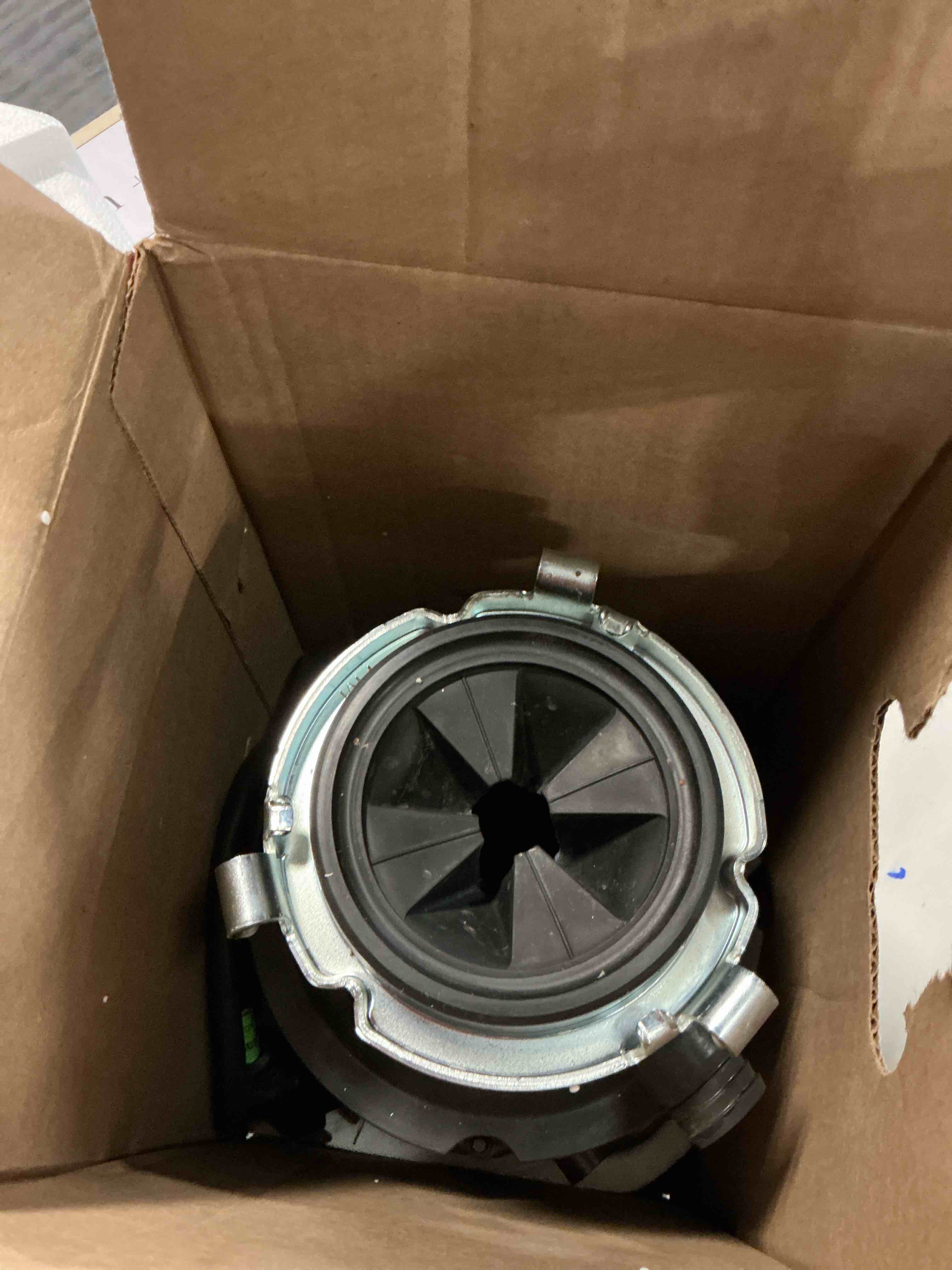 Condition photo showing As Is for insinkerator badger 5xl continuous feed 1/2-hp septic safe corded garbage disposal