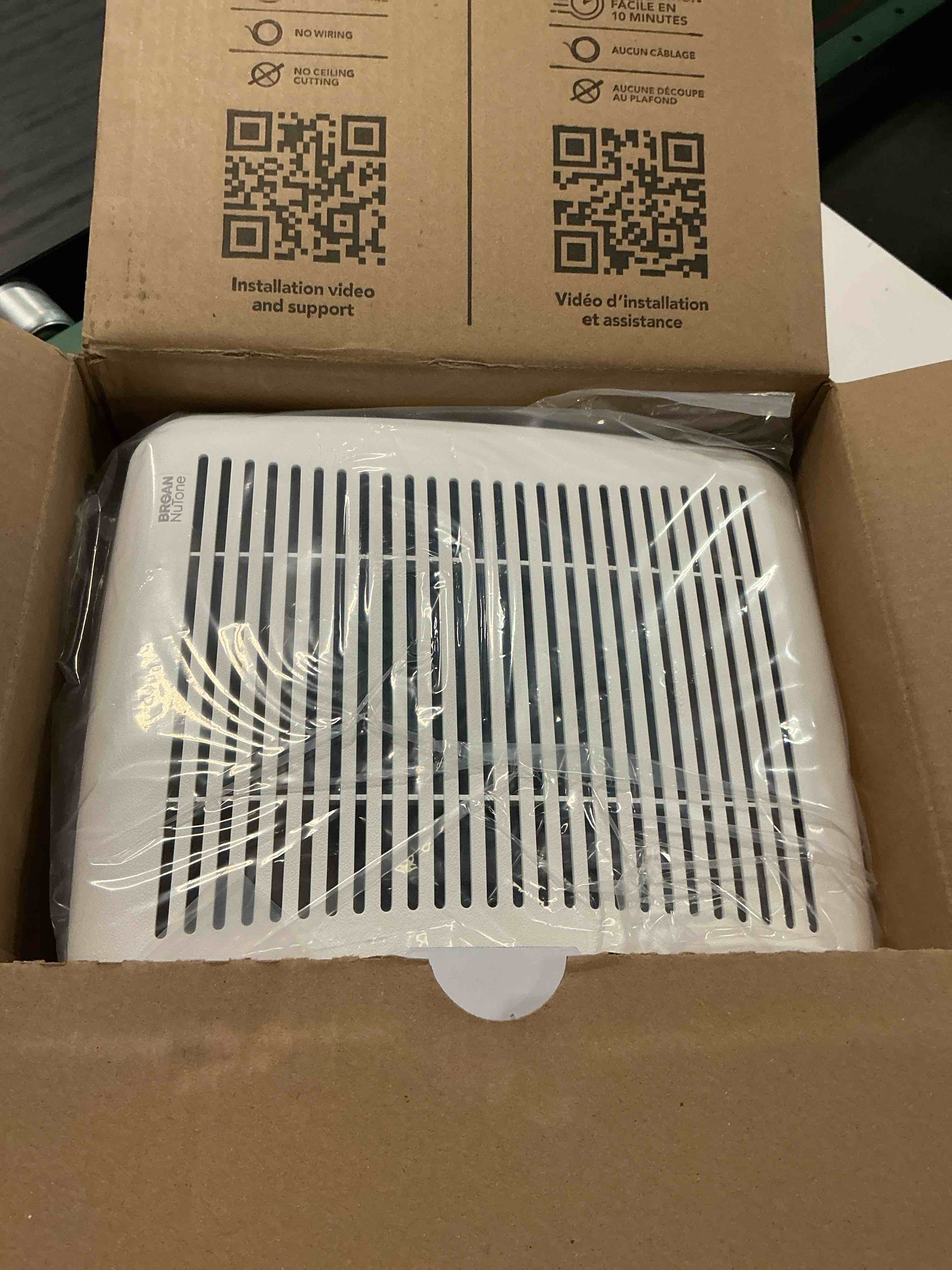 Condition photo showing Good Condition for broan-nutone bkr60 quickkit ultra-quiet bath fan replacement motor and cover/grille, 60 cfm, 20% more power, white