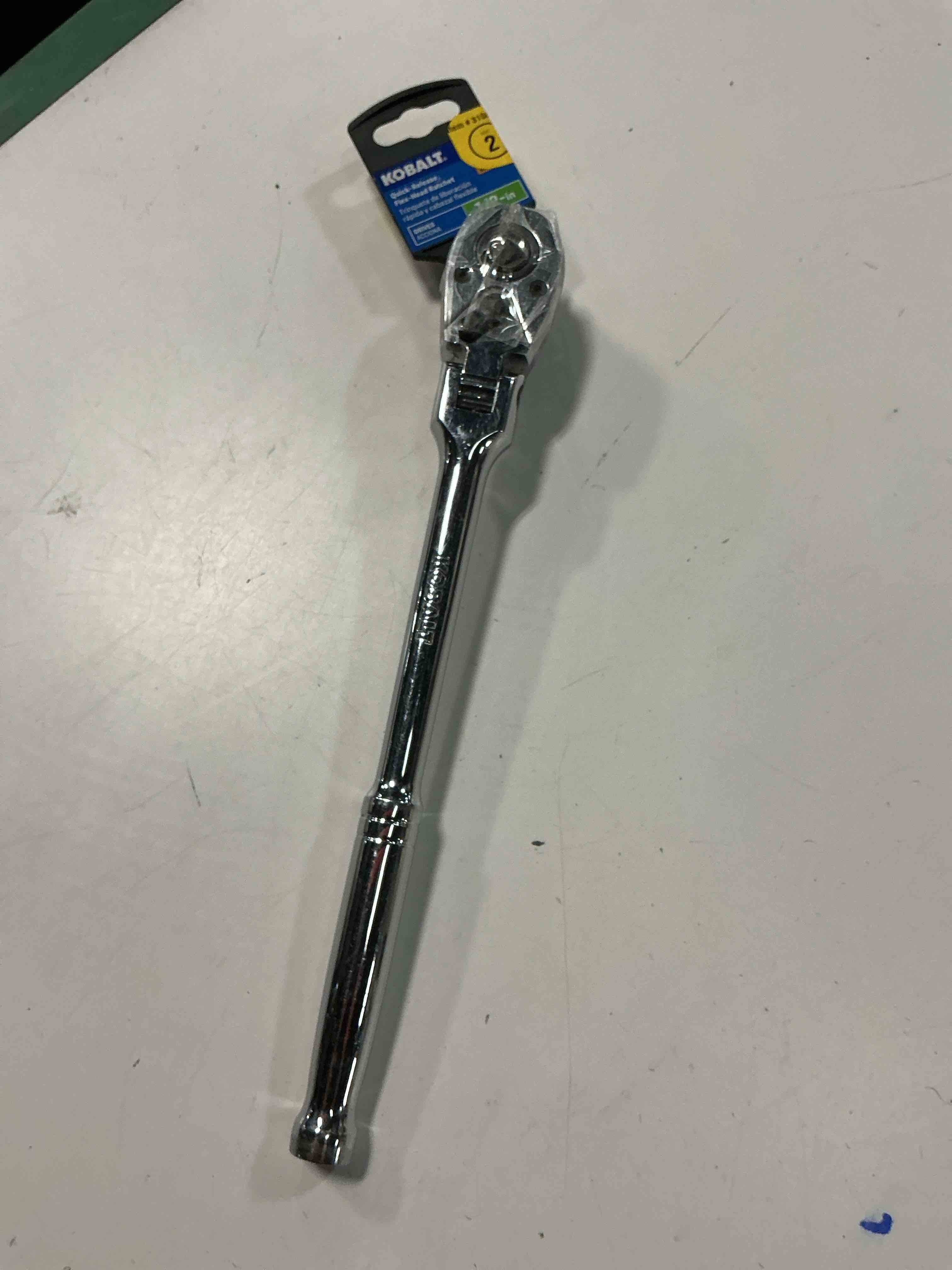Condition photo showing Good Condition for kobalt 90 -tooth 1/2-in drive full polish handle
