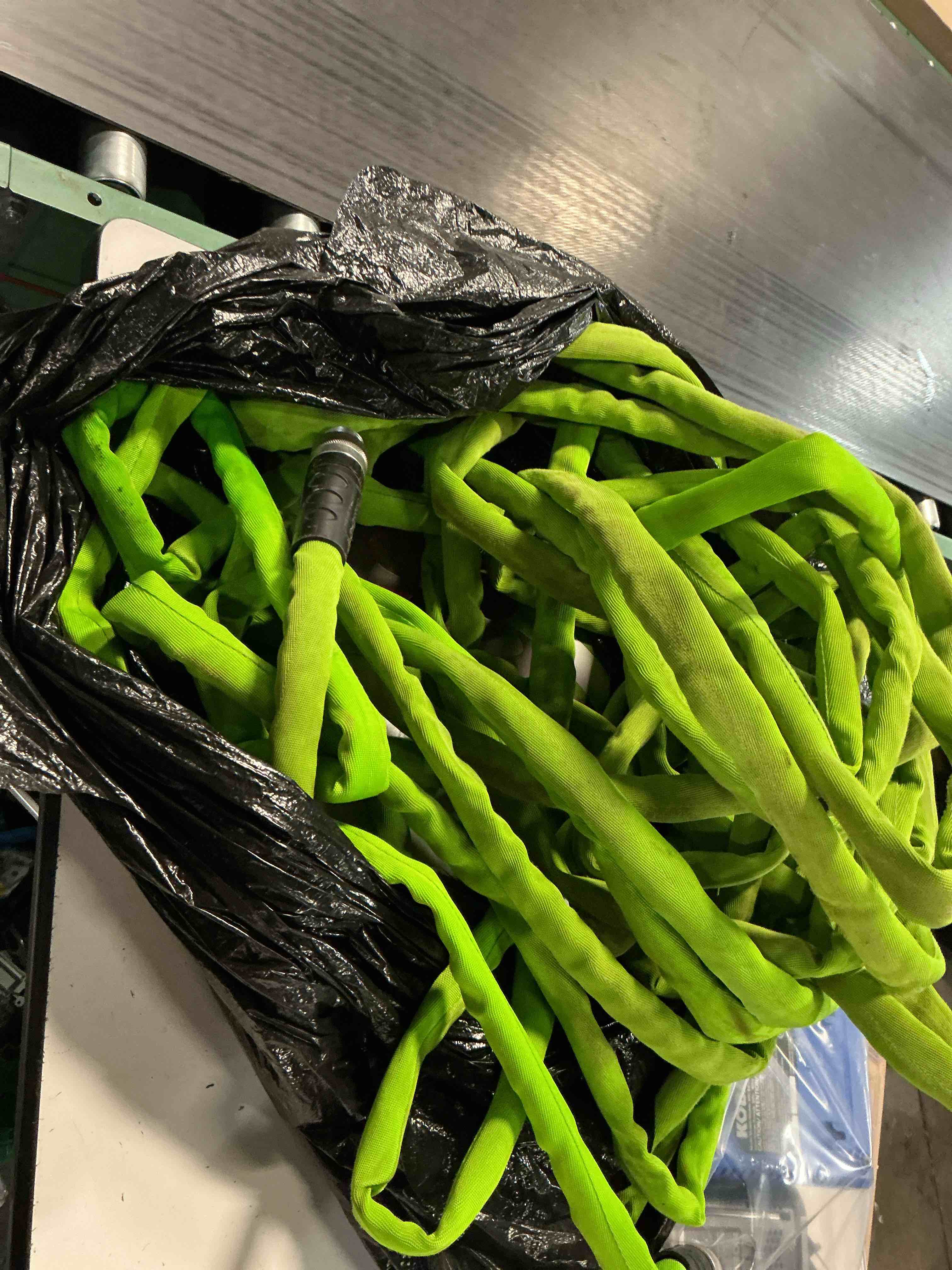 Condition photo showing As Is for zero-g pro teknor apex 3/4-in x 75-ft contractor -duty kink free woven green coiled hose