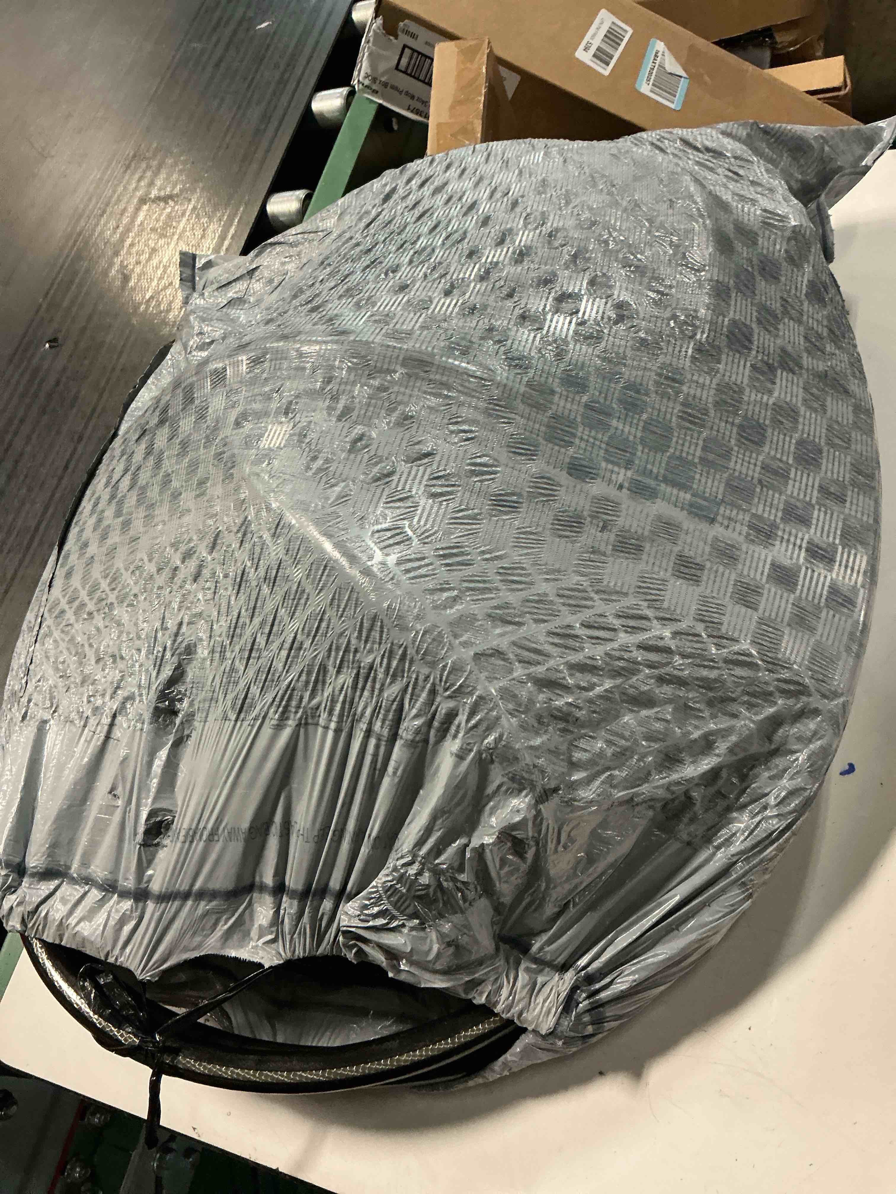 Condition photo showing As Is for neverkink teknor apex 5/8-in x 50-ft heavy -duty kink free vinyl gray coiled hose