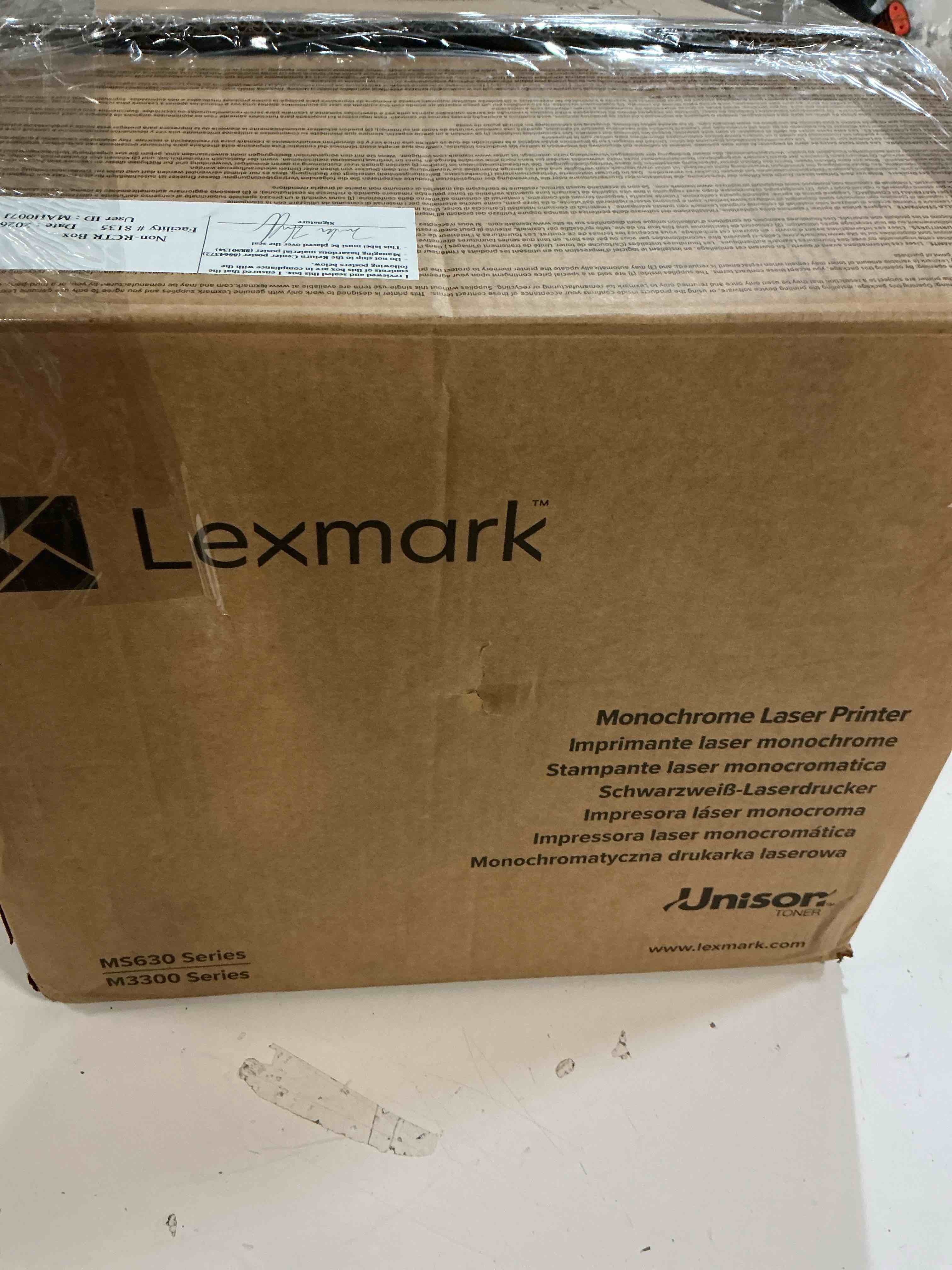 Condition photo showing Good Condition for lexmark ms632dwe monochrome laser, integrated duplex (2-sided printing), print speed: up to 50 ppm, 4.3-inch color touch screen, energy star, recommended monthly page volume: 2000-20000 pages(38s0500)