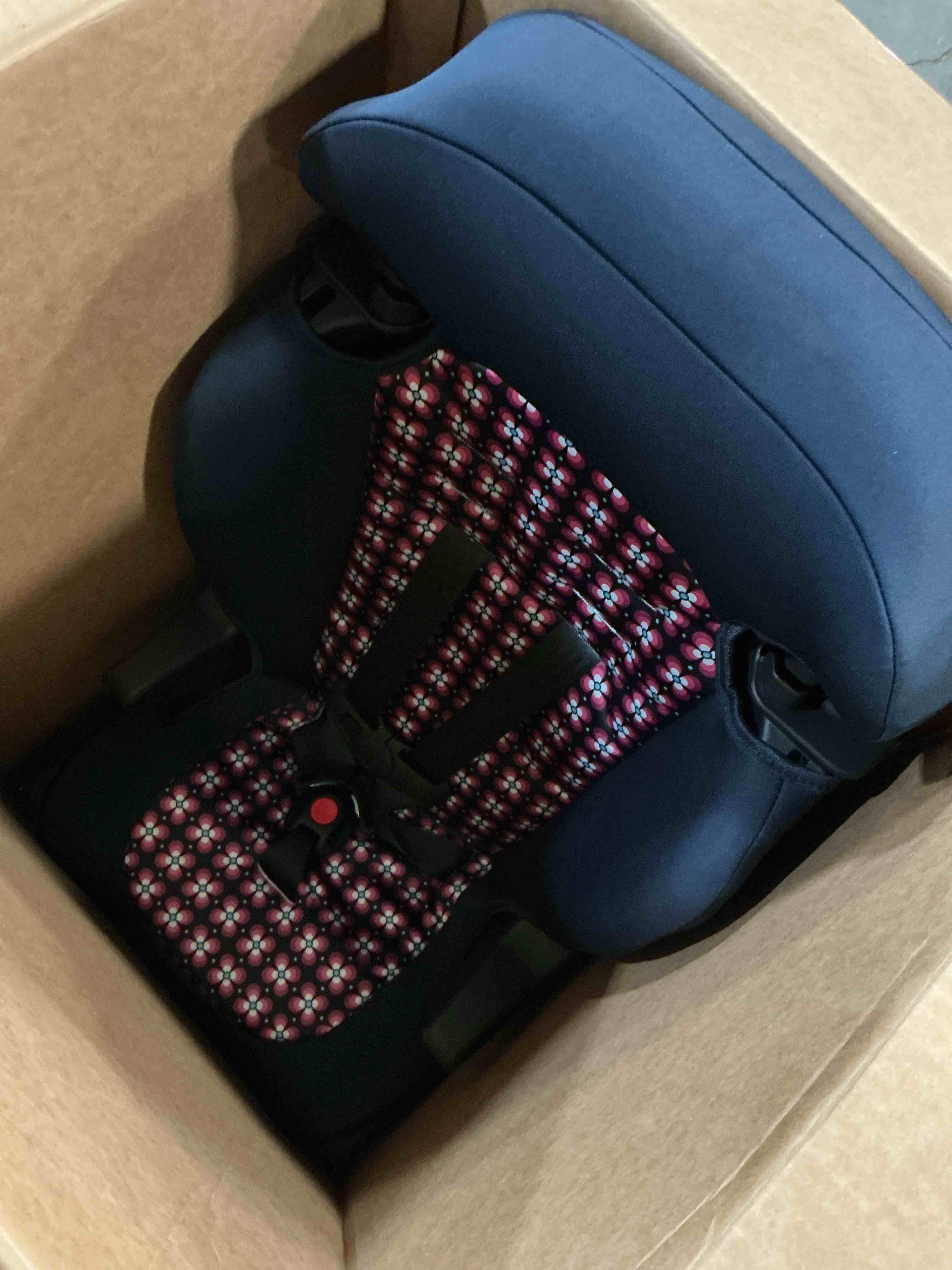Condition photo showing As Is for cosco kids finale 2-in-1 booster car seat, peony tiles, toddler, unisex