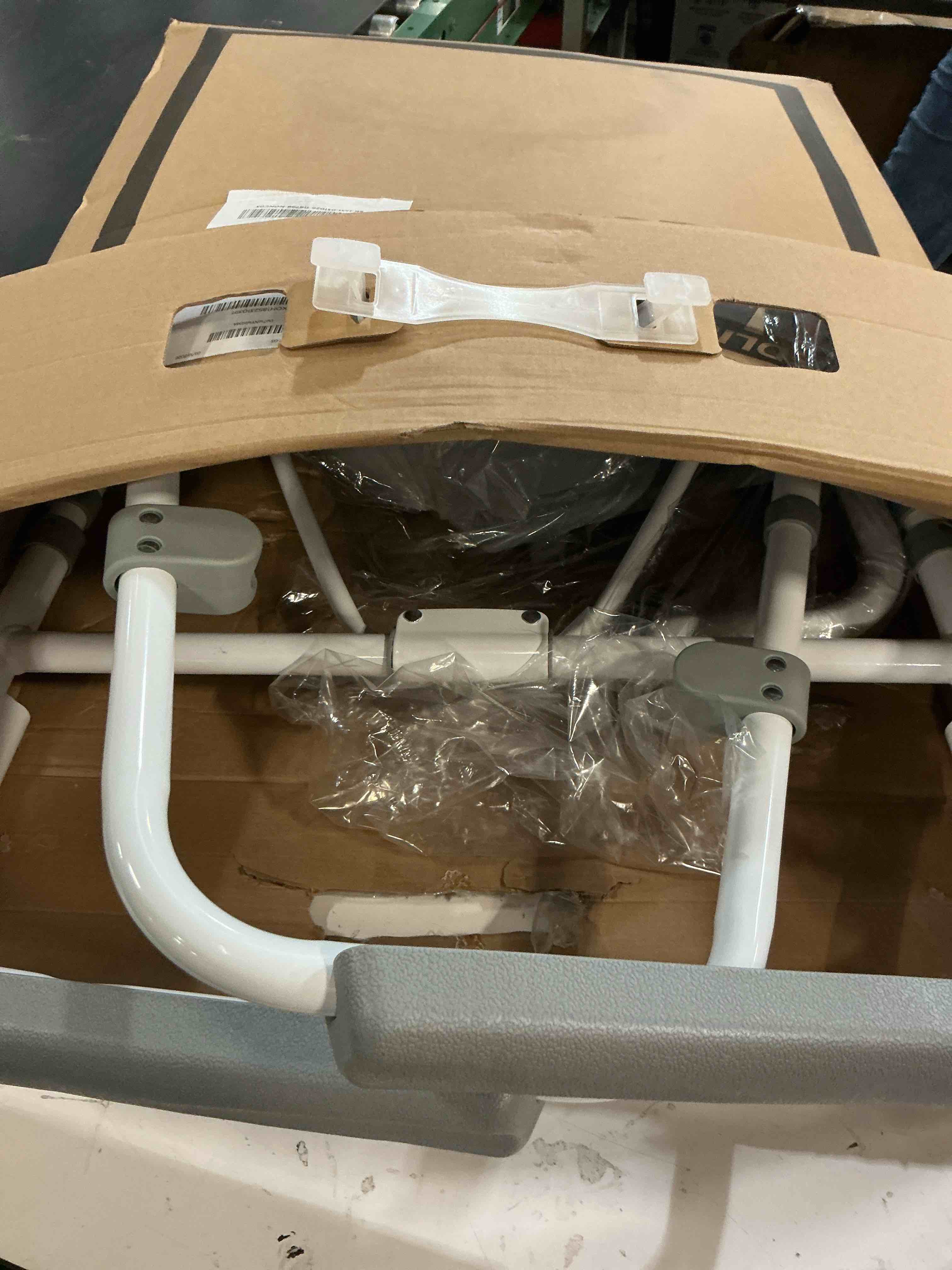 Condition photo showing Good Condition for medline - 3-in-1 steel bedside commode, elongated seat, folding frame, supports up to 350 lbs. - gray