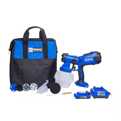 kobalt cordless battery handheld hvlp paint sprayer (compatible with stains)