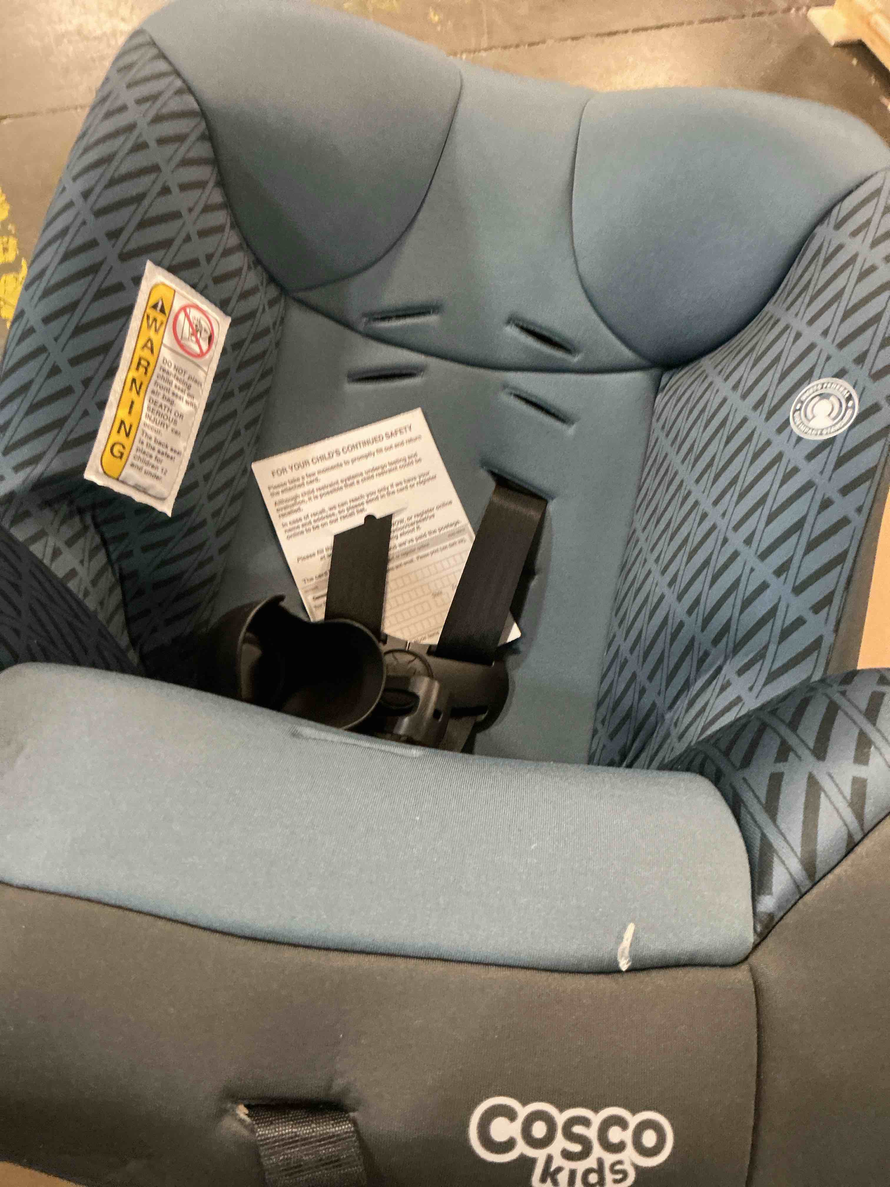 Condition photo showing Good Condition for cosco kids scenera extend infant & toddler convertible car seat, columns, blue
