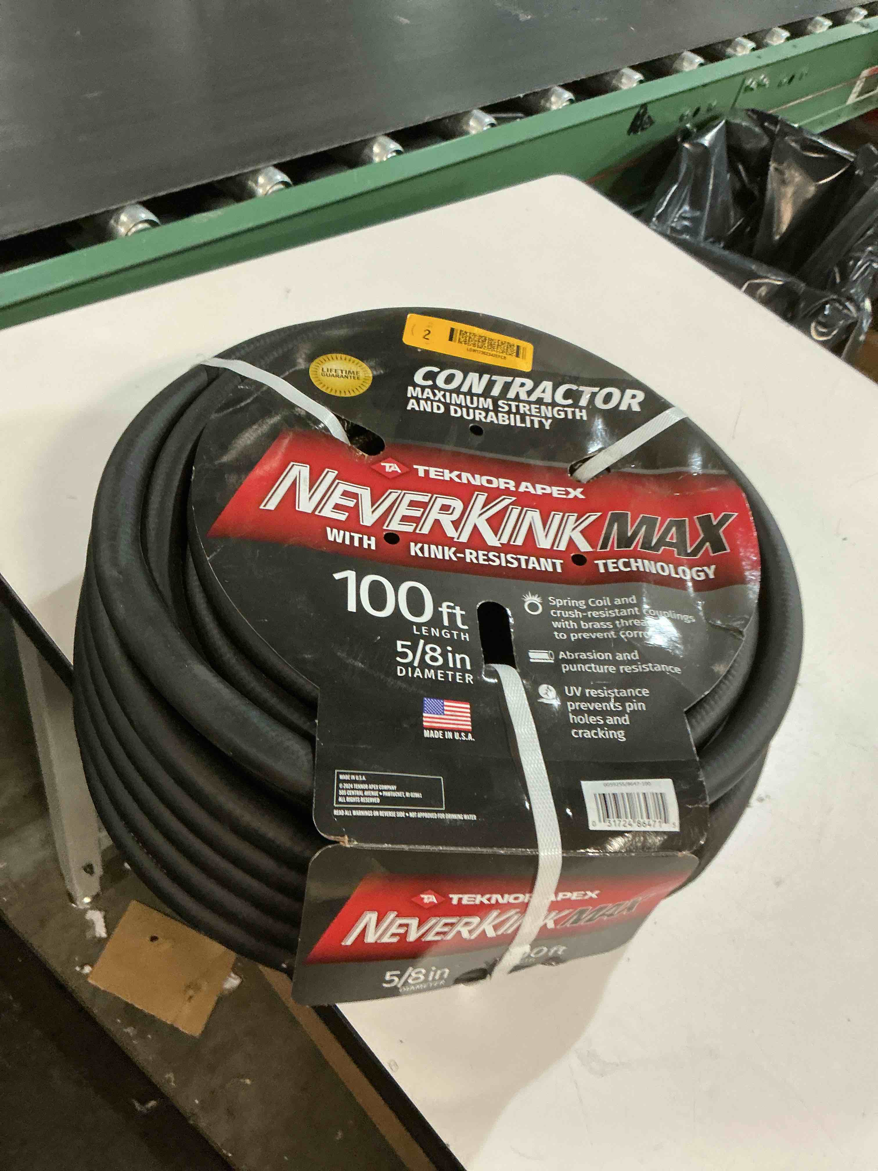 Condition photo showing As Is for teknor apex neverkink 5/8-in x 100-ft heavy -duty kink free vinyl gray coiled hose 031724864715