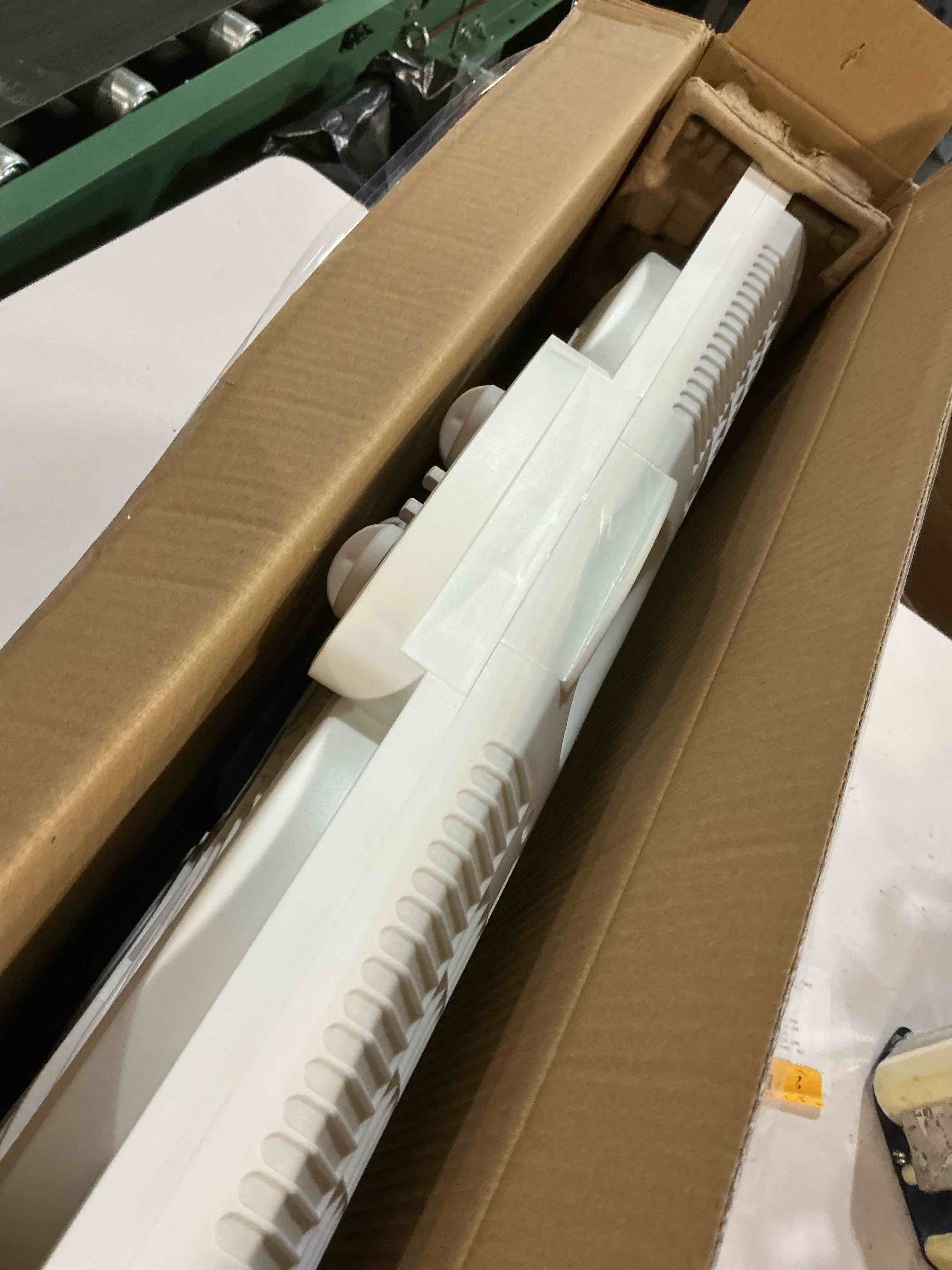 Condition photo showing As Is for utilitech 9-in indoor window fan, in white 4872523