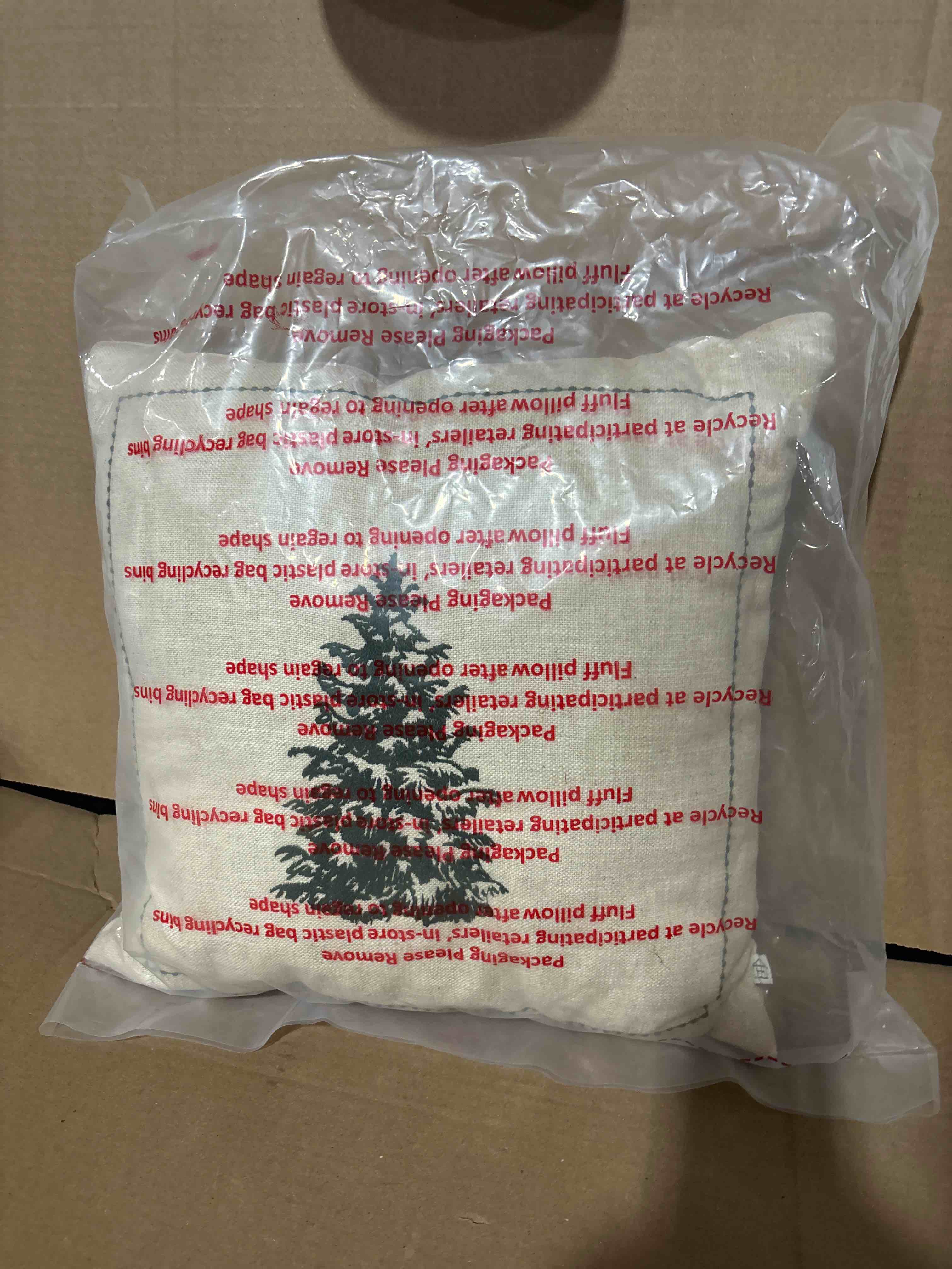 Condition photo showing New/Like New for 16"x16" tree embroidered christmas throw pillow - hearth & hand™ with magnolia