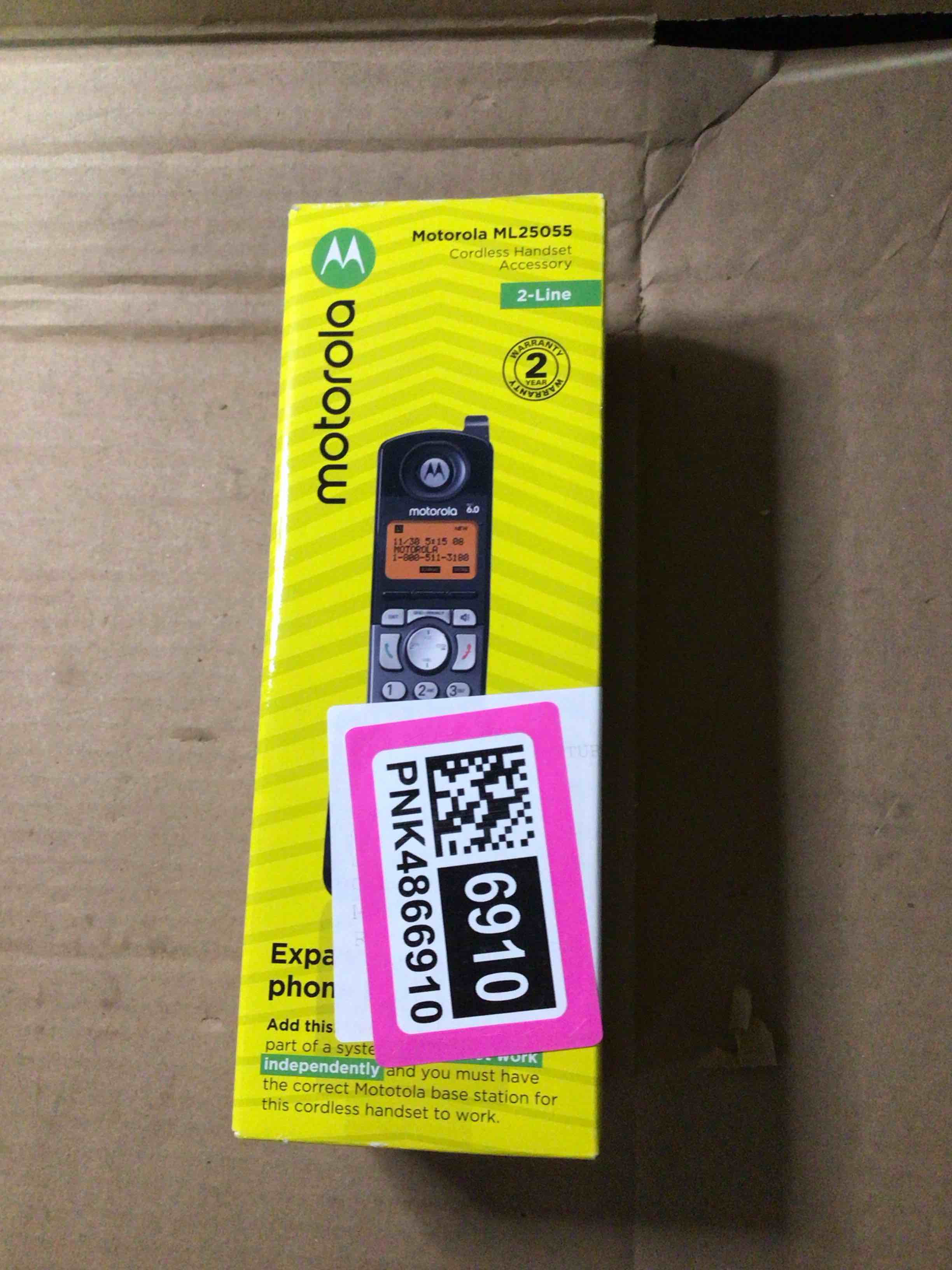motorola ml250552 line cordless handset