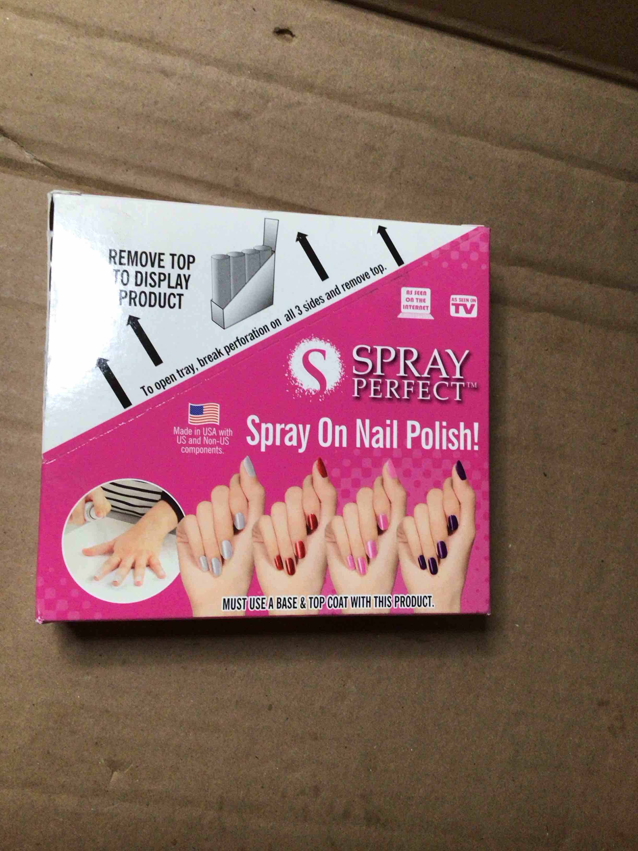 as seen on tv spray perfect nail polish racy red 1.3 oz