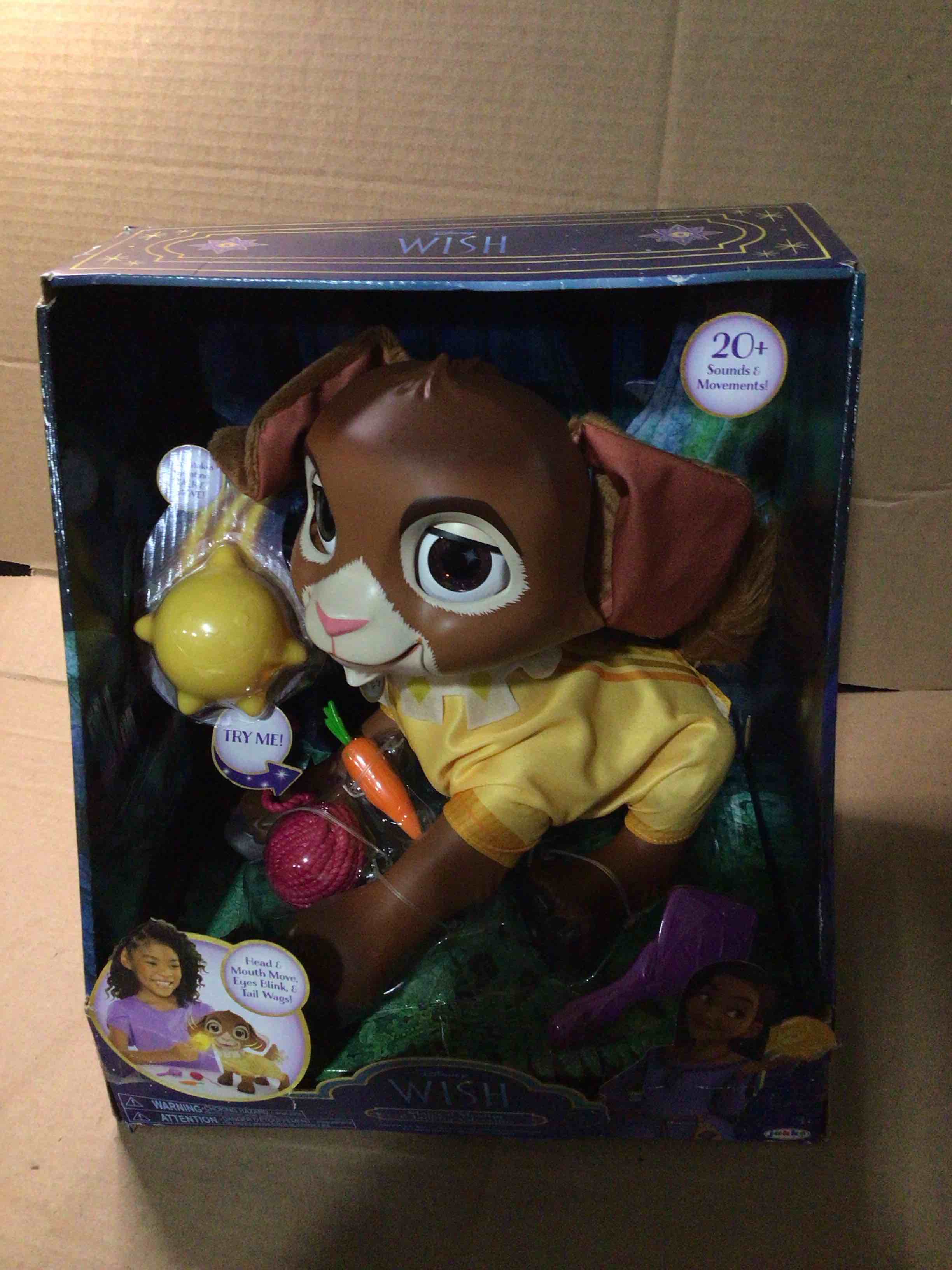 disney's wish valentino magical moving & talking doll star makes valentino talk & move, 20+ sounds and movements